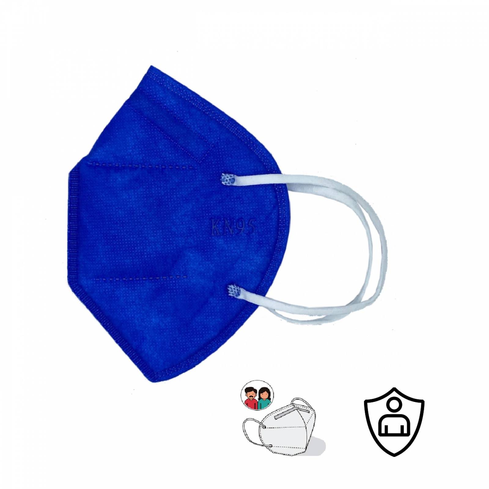 Cubreboca 10 pcs Mascarilla AZUL  KN95