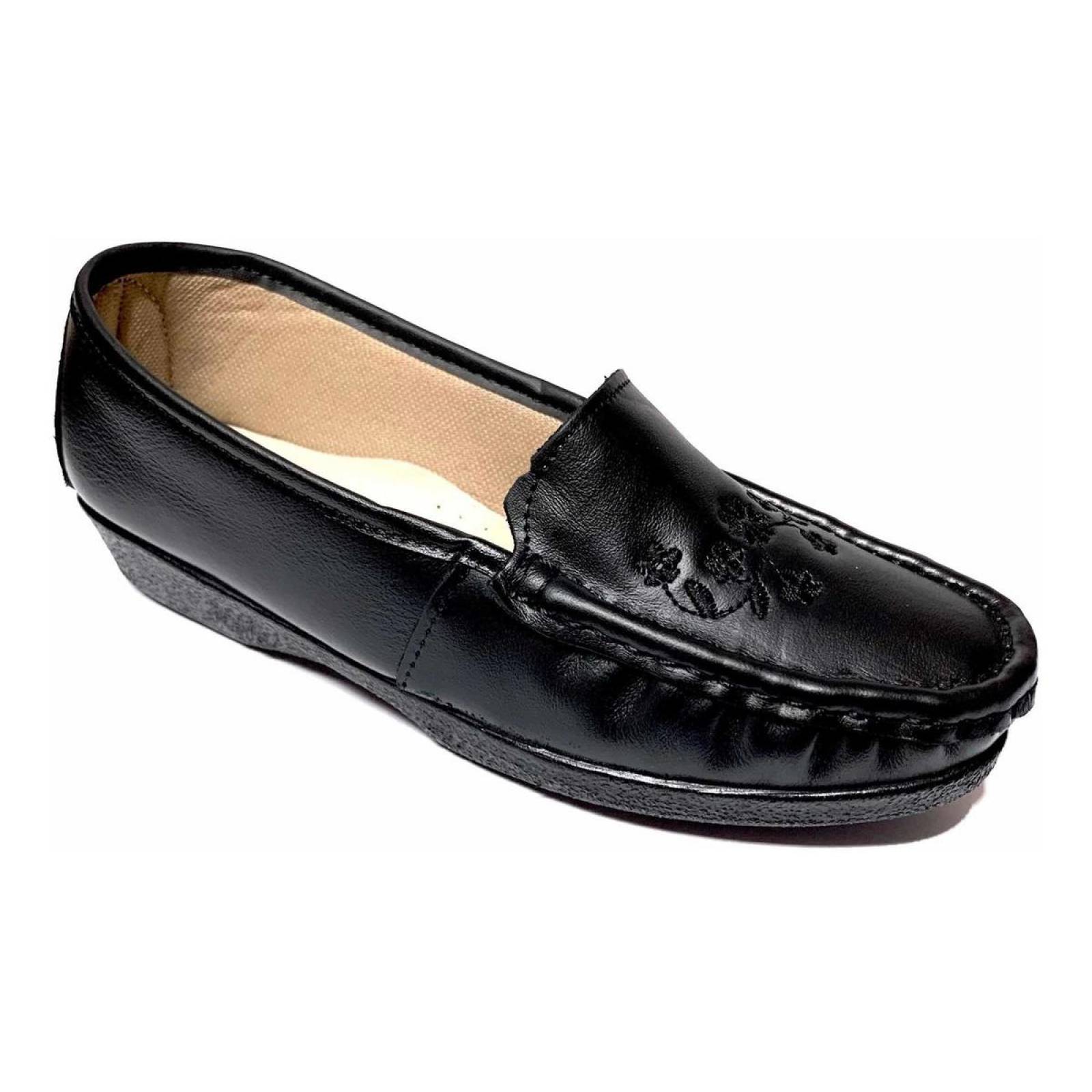 Zapato Para Señora Negro Suave Ligero #4-6