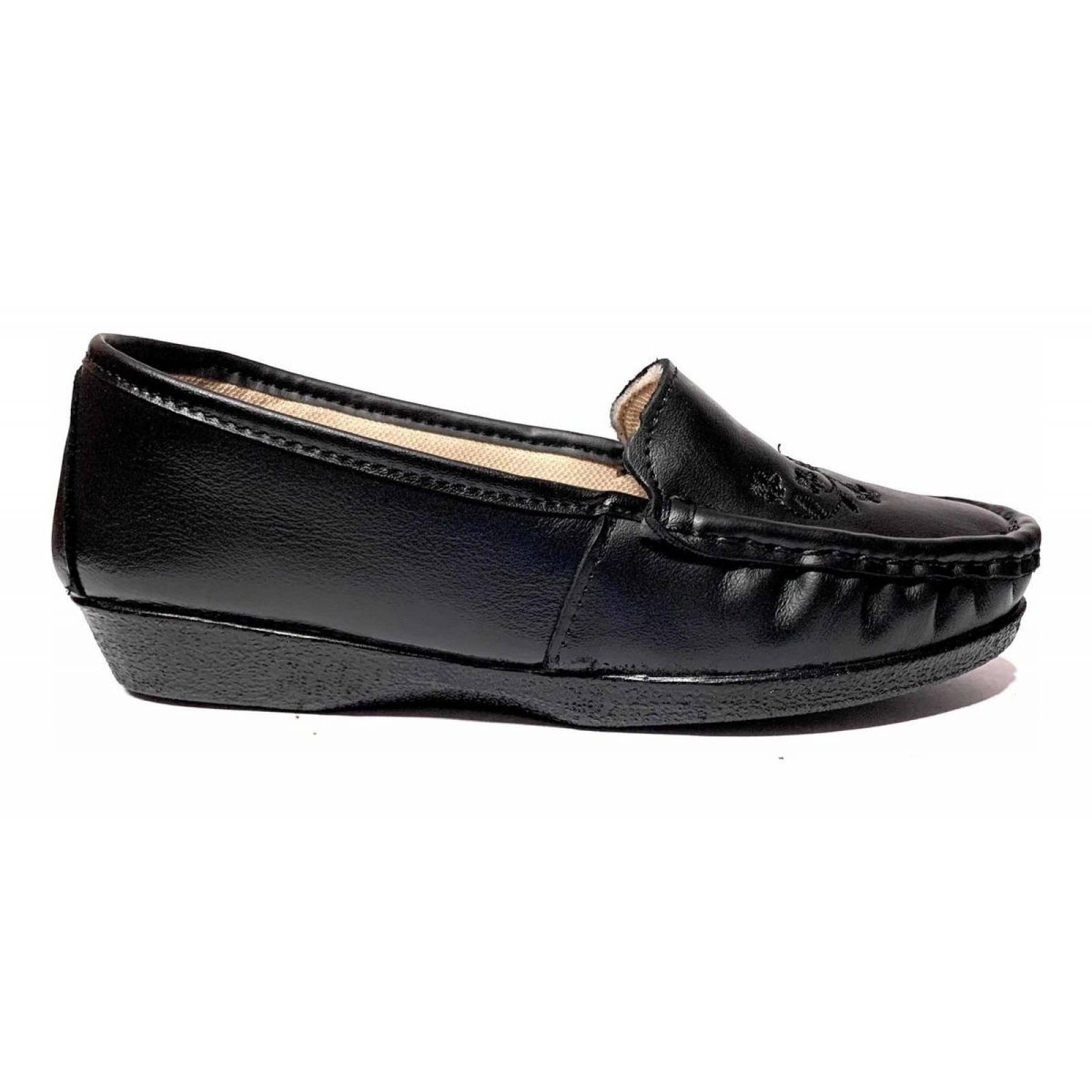 Zapato Para Señora Negro Suave Ligero #4-6