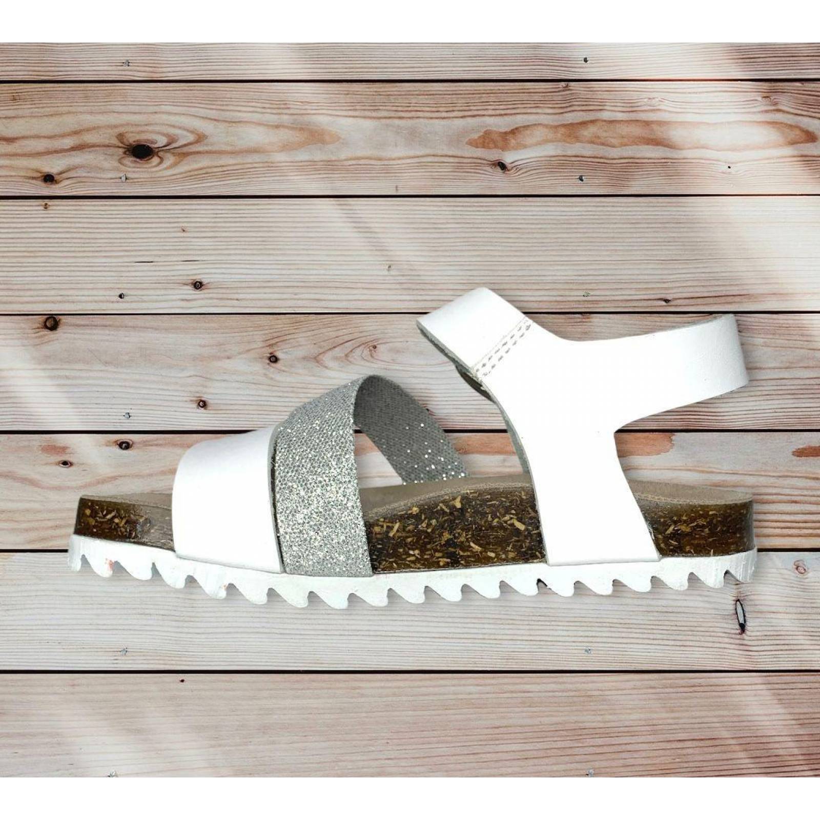 Huaraches De Niña Blancos, Estilo Verano Suela Antiderrapante 