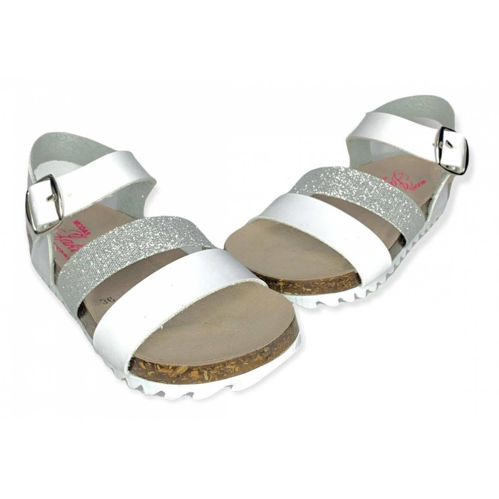 Huaraches De Niña Blancos, Estilo Verano Suela Antiderrapante 