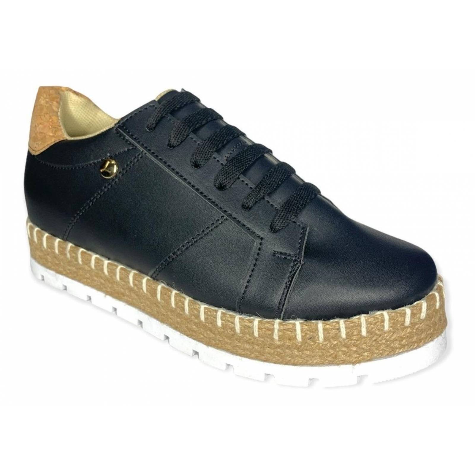 Tenis De Dama Negros Plataforma Tejidos Urbanos Moda 