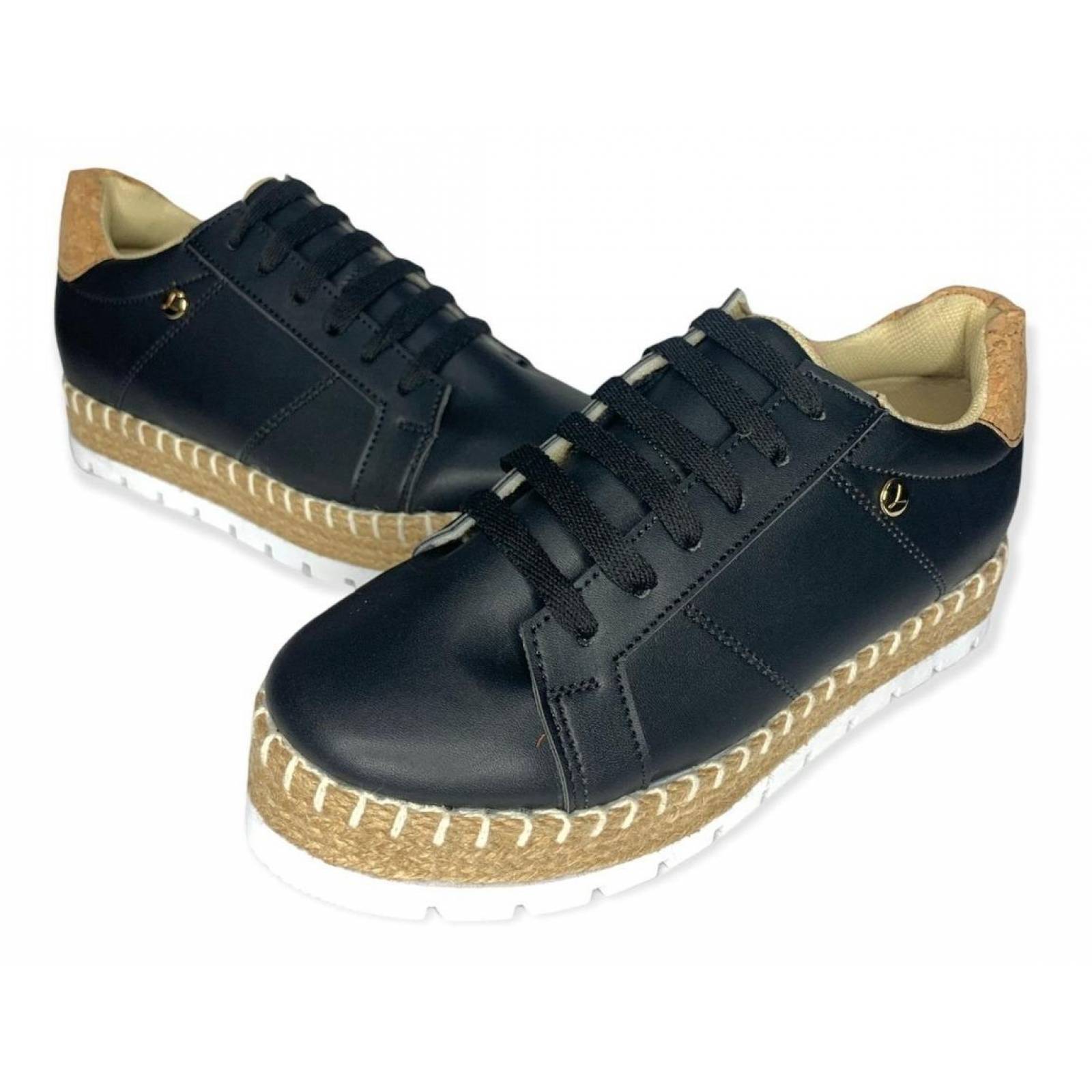 Tenis De Dama Negros Plataforma Tejidos Urbanos Moda 