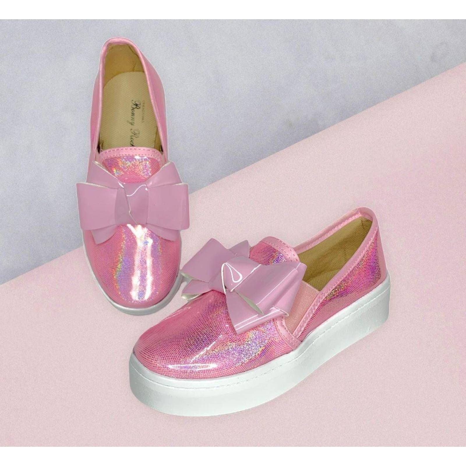 Tenis De Niñas Cute Rosita Moño Metedera Urbanos 