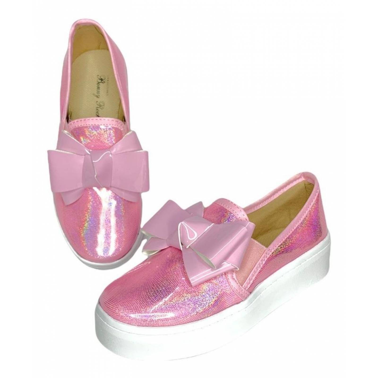 Tenis De Niñas Cute Rosita Moño Metedera Urbanos 