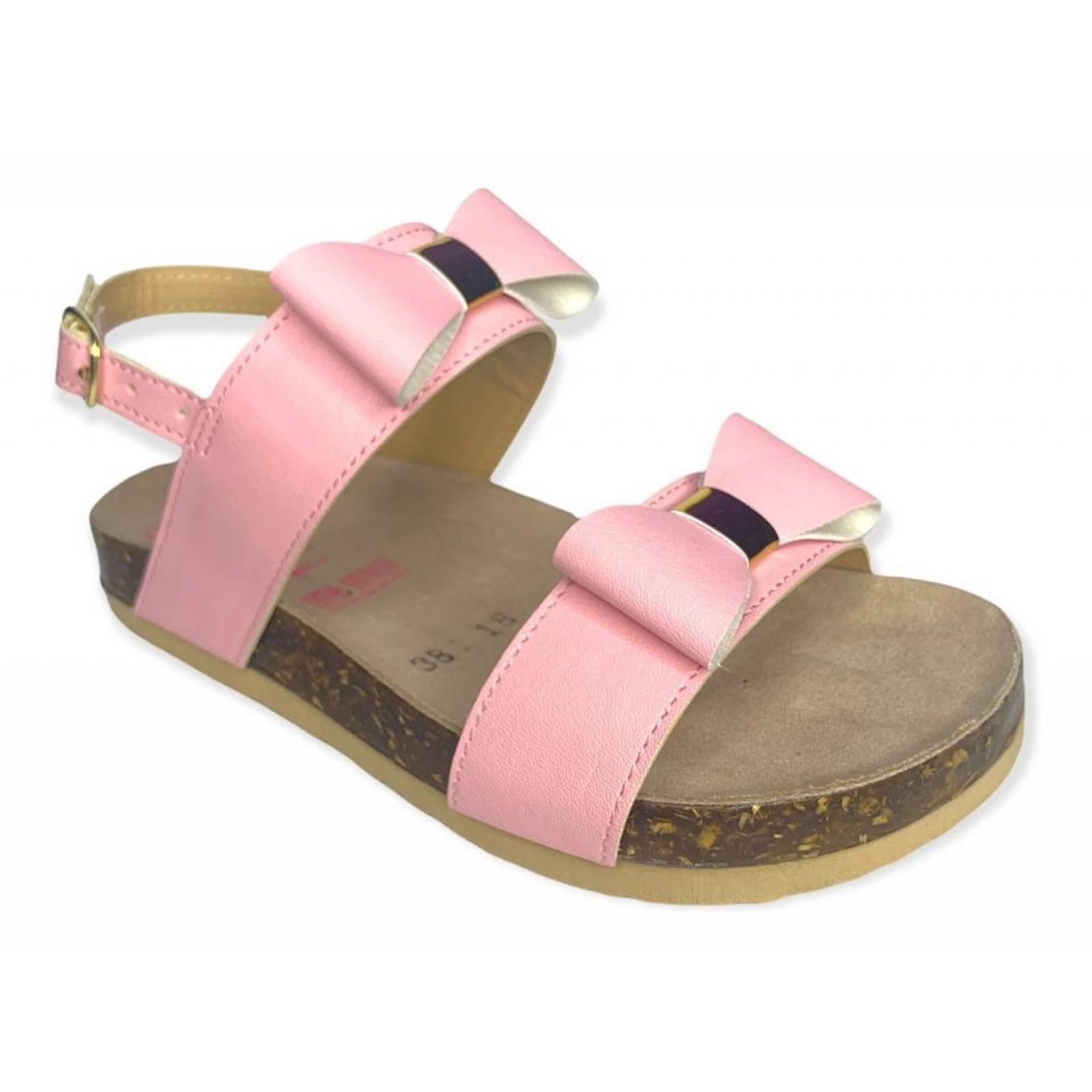Huaraches De Niña Con Moños, Estilo Verano 