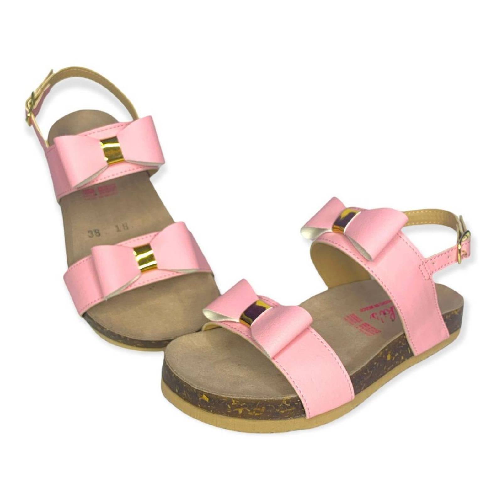 Huaraches De Niña Con Moños, Estilo Verano 
