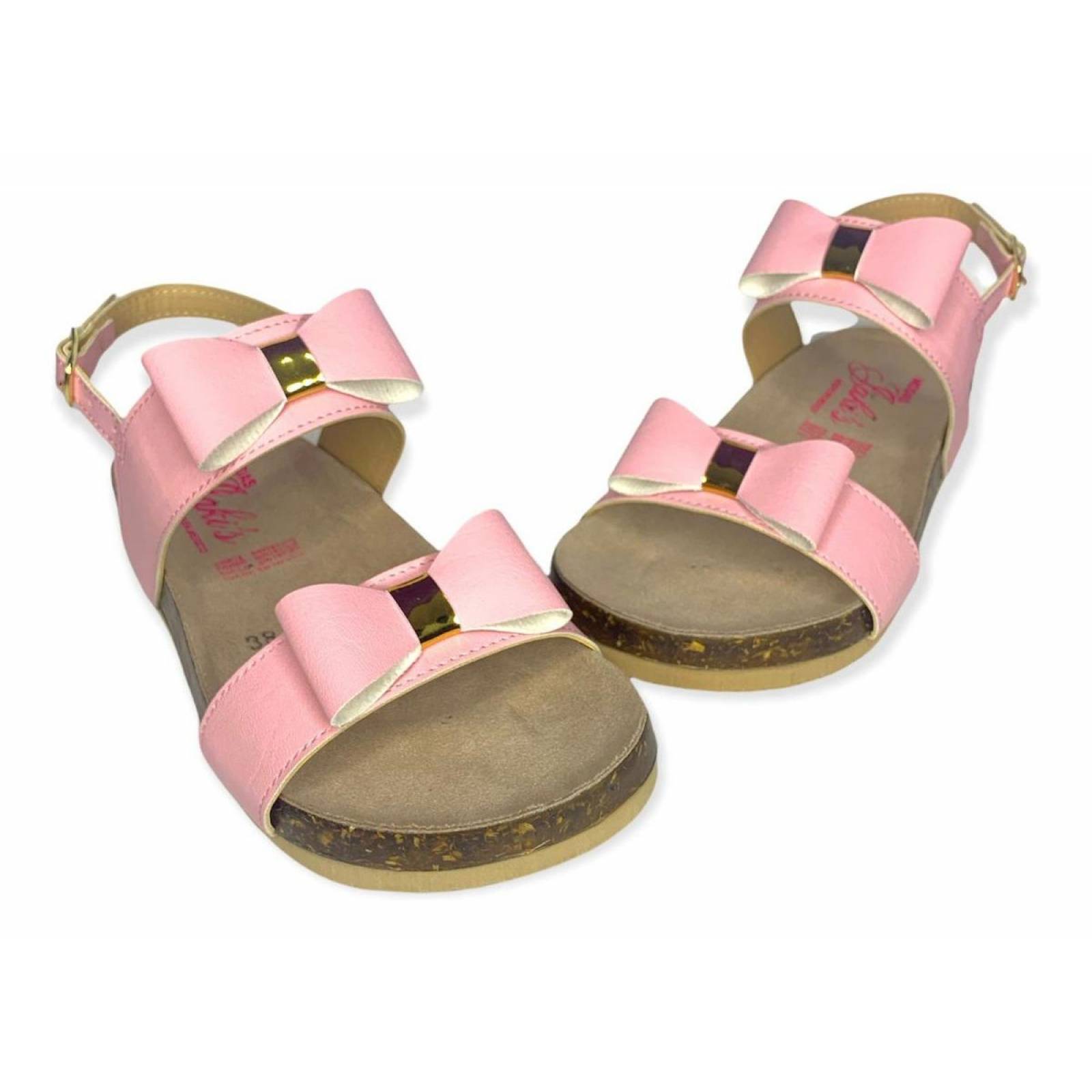 Huaraches De Niña Con Moños, Estilo Verano 