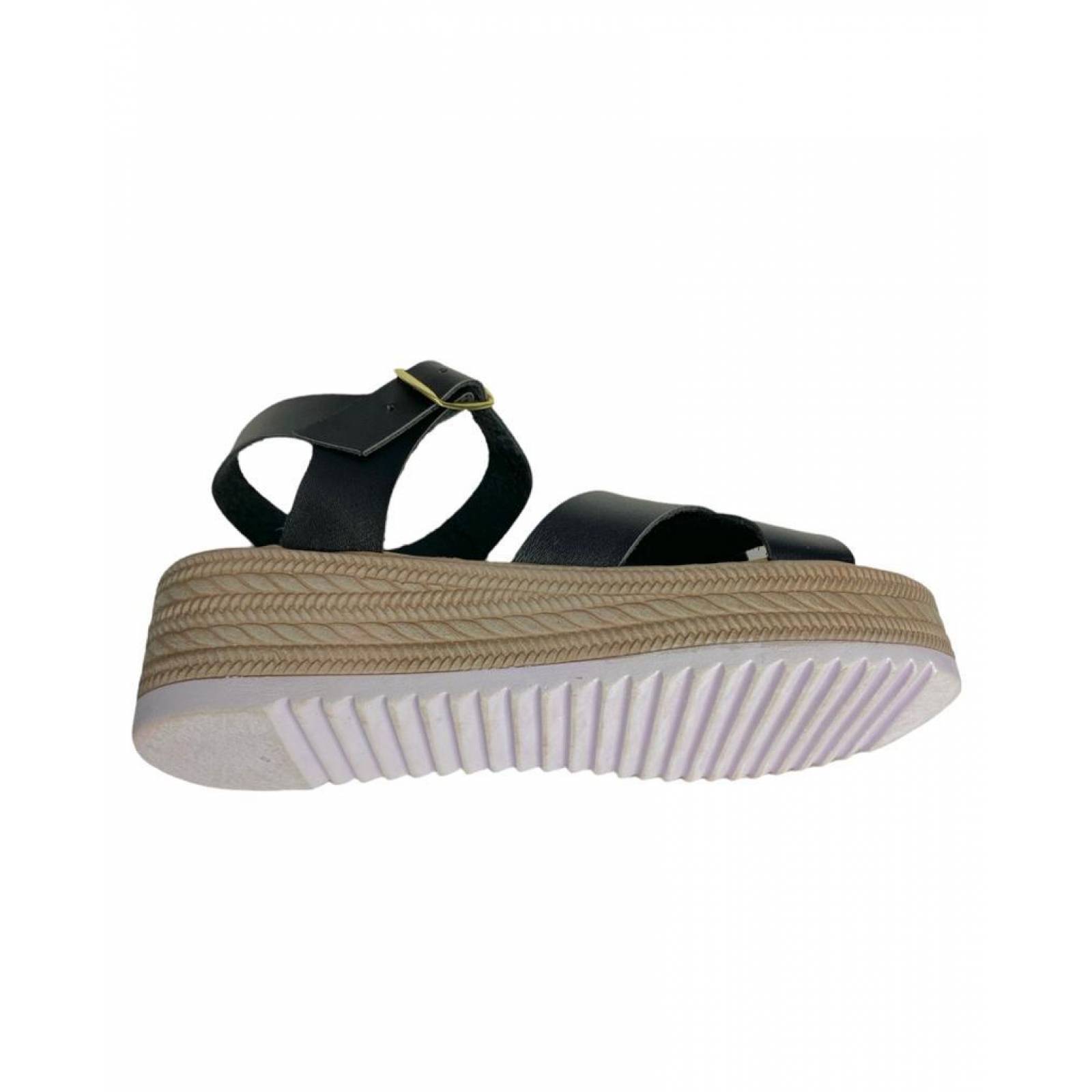 Huarache Plataforma De Mujer Roma Hebilla Comoda Playera 