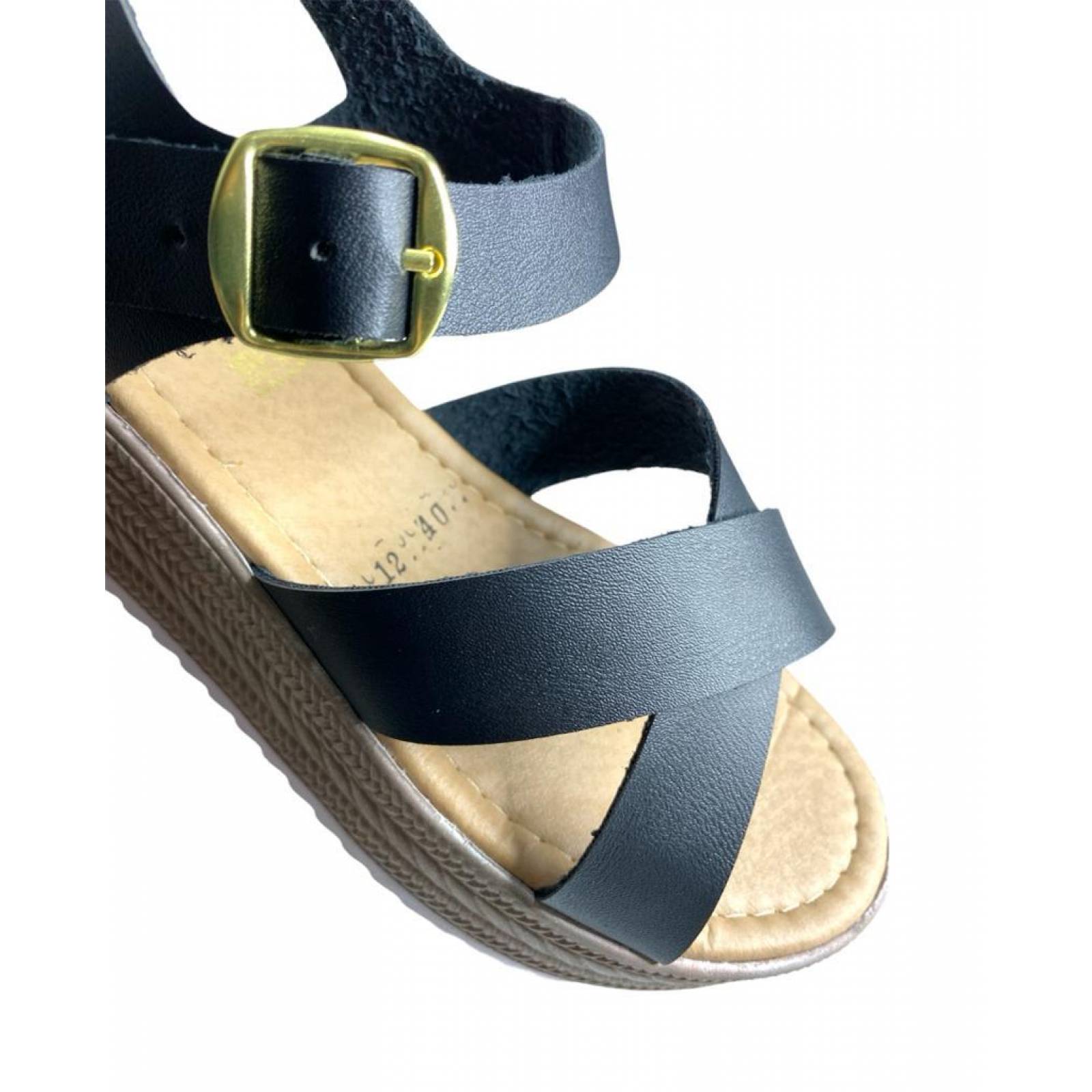 Huarache Plataforma De Mujer Roma Hebilla Comoda Playera 