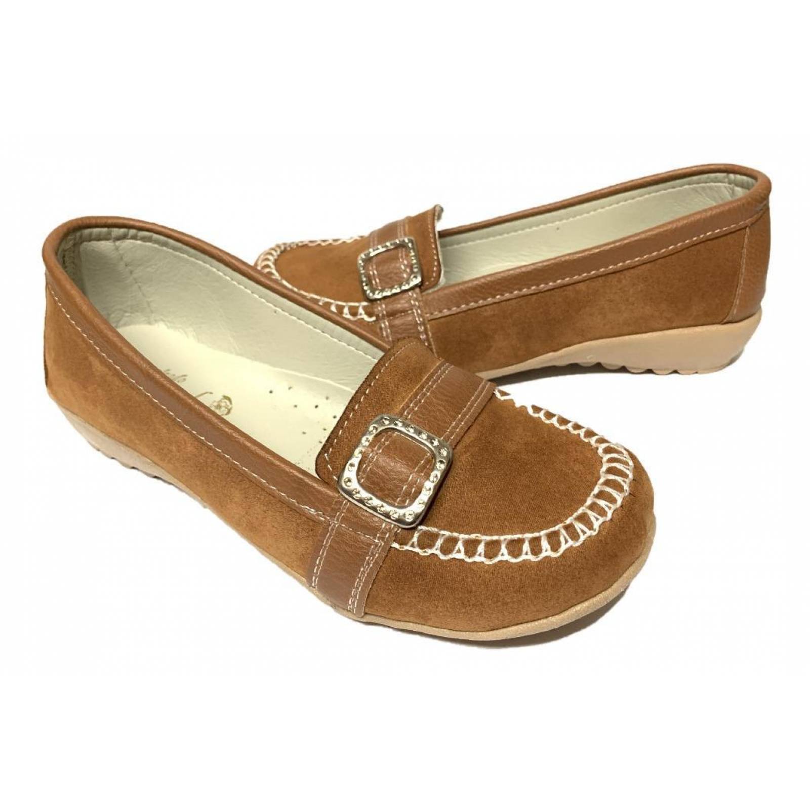 Zapato Para Señora Cafe Ligero Cómodo Suave Confort #2-6 