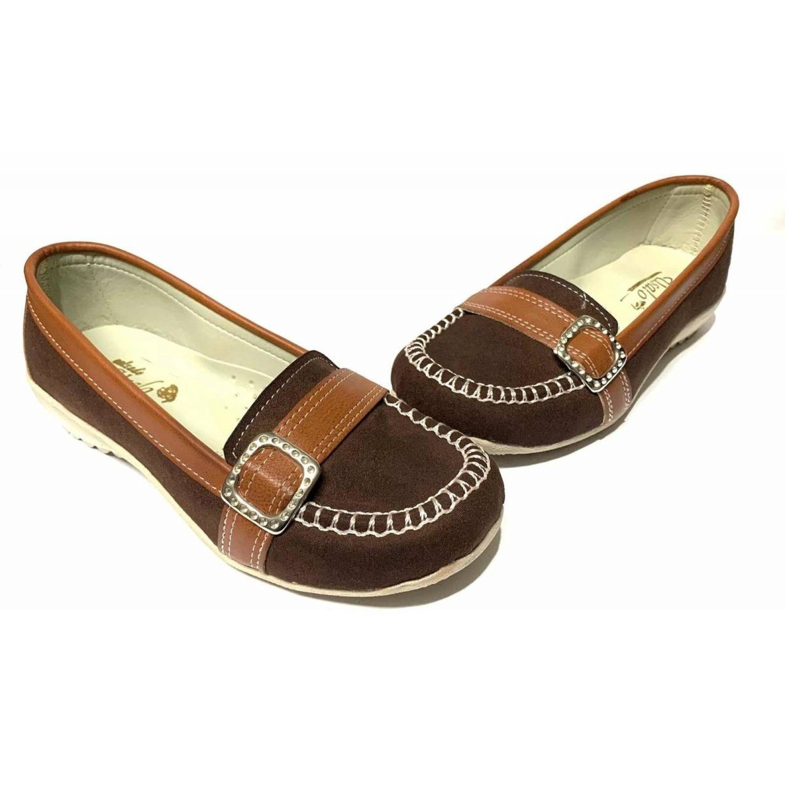 Zapato Para Señora Cafe Ligero Cómodo Suave Confort #2-6 