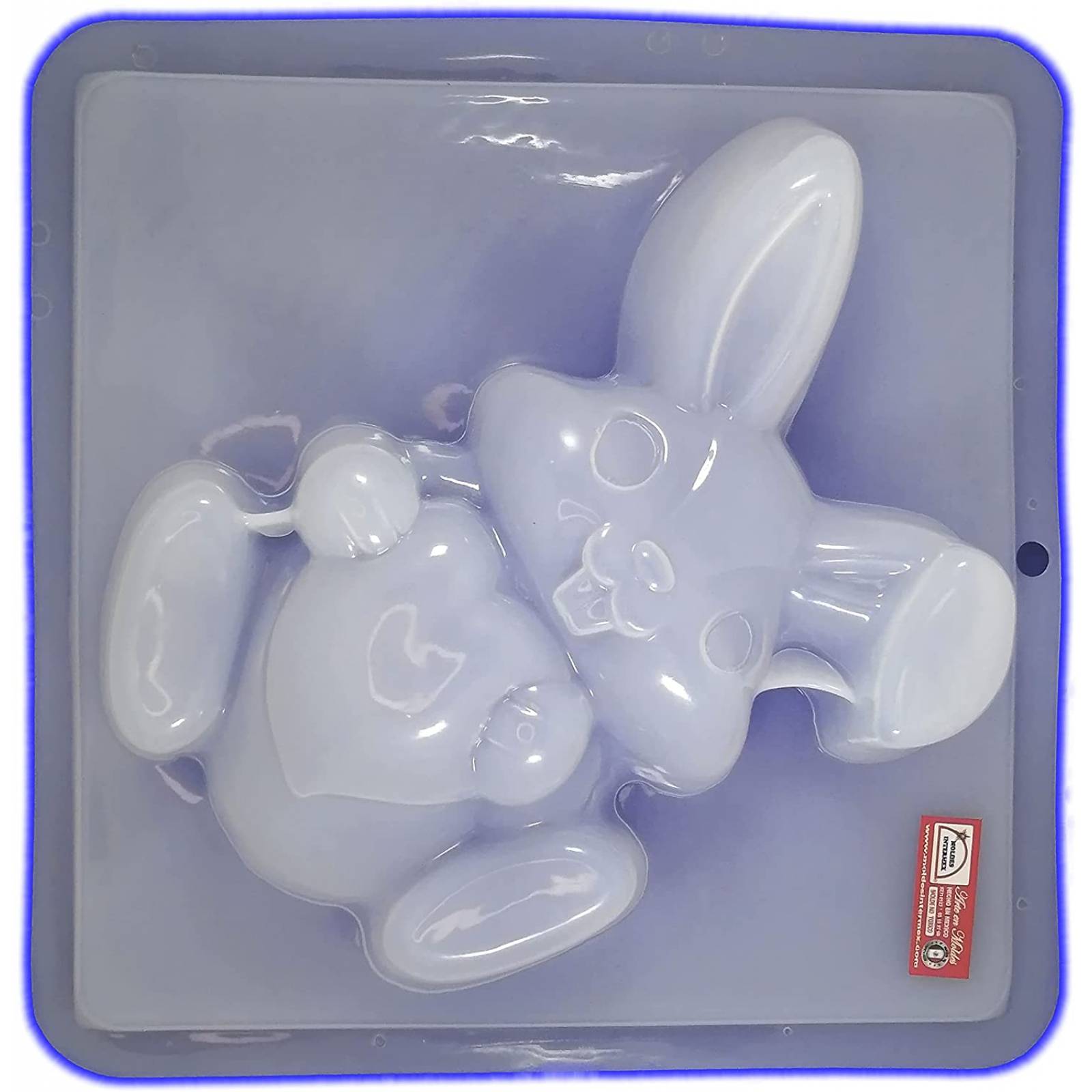Molde para Chocolate, Conejo de Pascua con Corazon en el Centro, molde ideal para gelatina, jabón, chocolate, yeso o cu