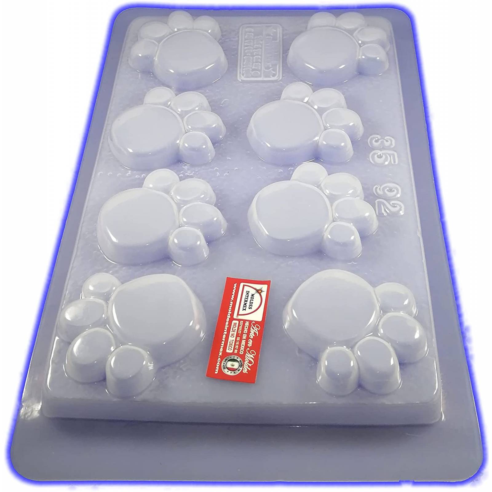 Molde para Chocolate, Huella de perro, 8 Espacios, molde ideal para gelatina, jabón, chocolate, yeso o cualquier otro p