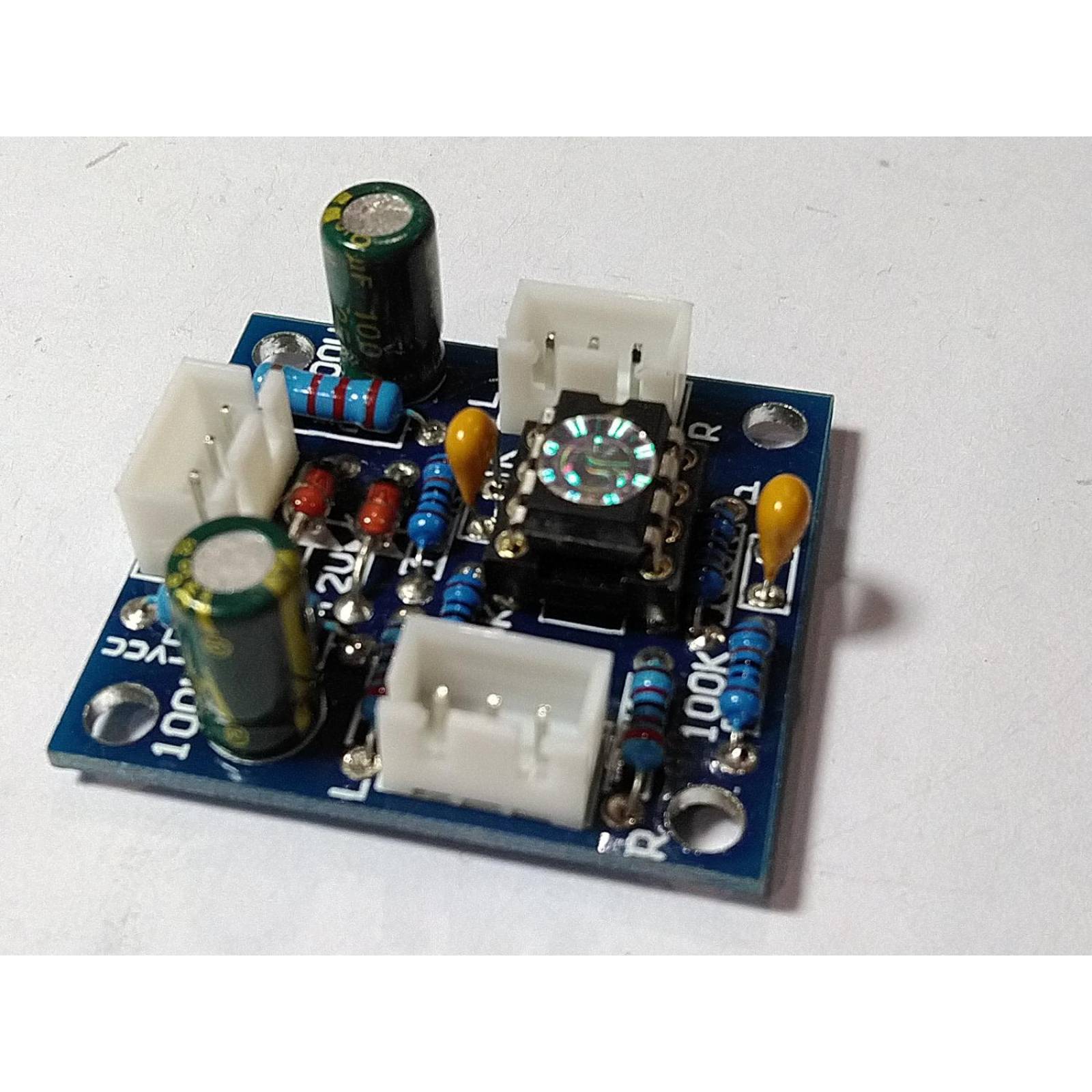 Modulo Pre Amplificador Estereo De Audio Ne5532 Alimentacion Simetrica De 12V 300Ma. 