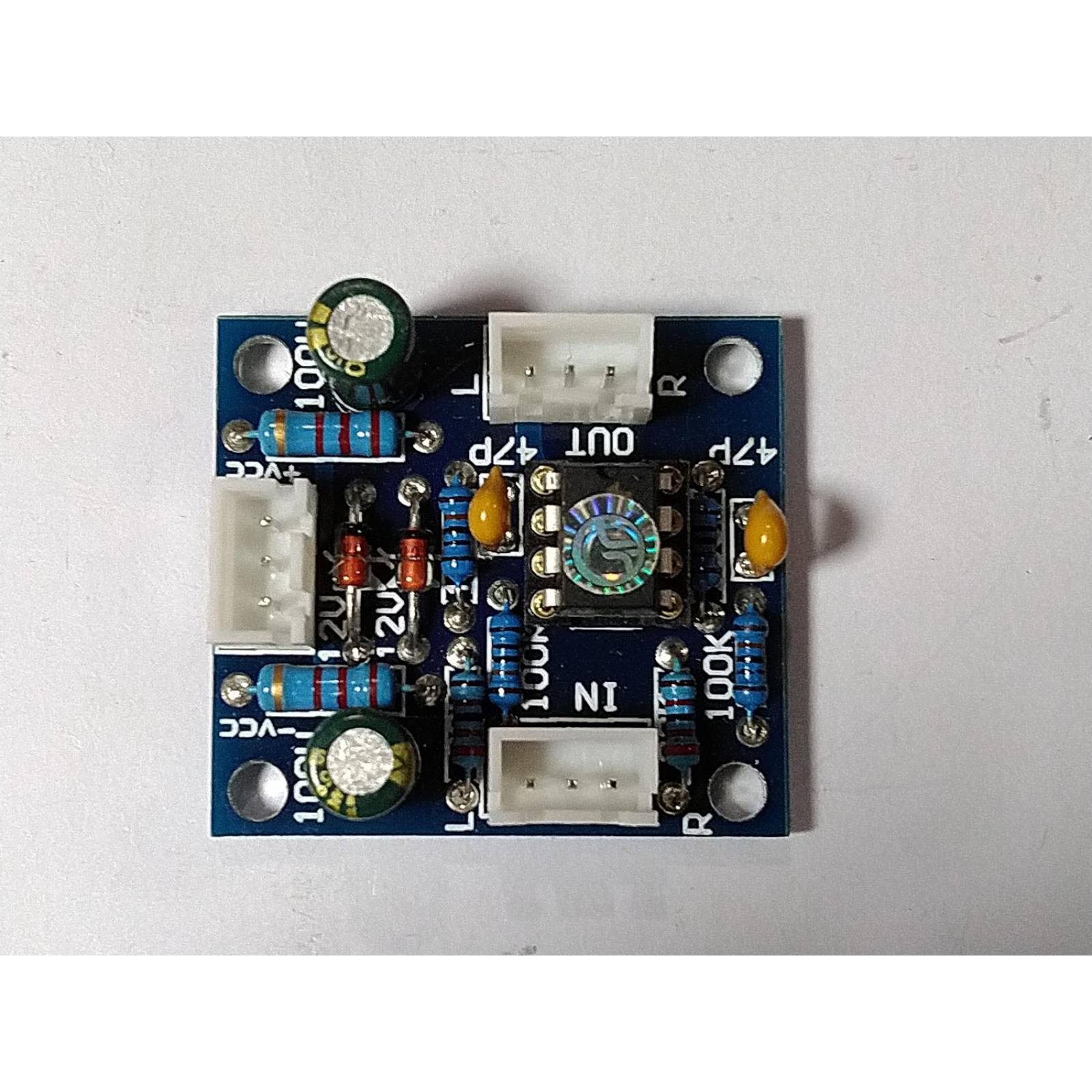 Modulo Pre Amplificador Estereo De Audio Ne5532 Alimentacion Simetrica De 12V 300Ma. 