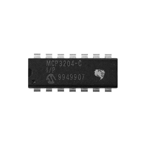 MCP3204CI/P Circuito Integrado Convertidor Digital a Analogo 4 Canales 12 Bits SPI 