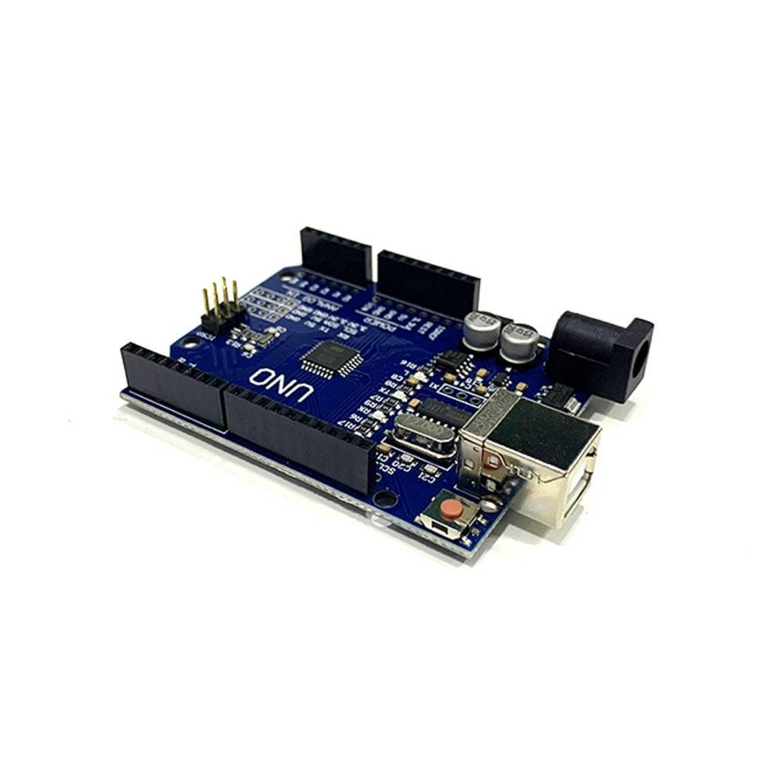 Tarjeta Arduino Uno R3 Azul Smd Compatible Driver Ch340 