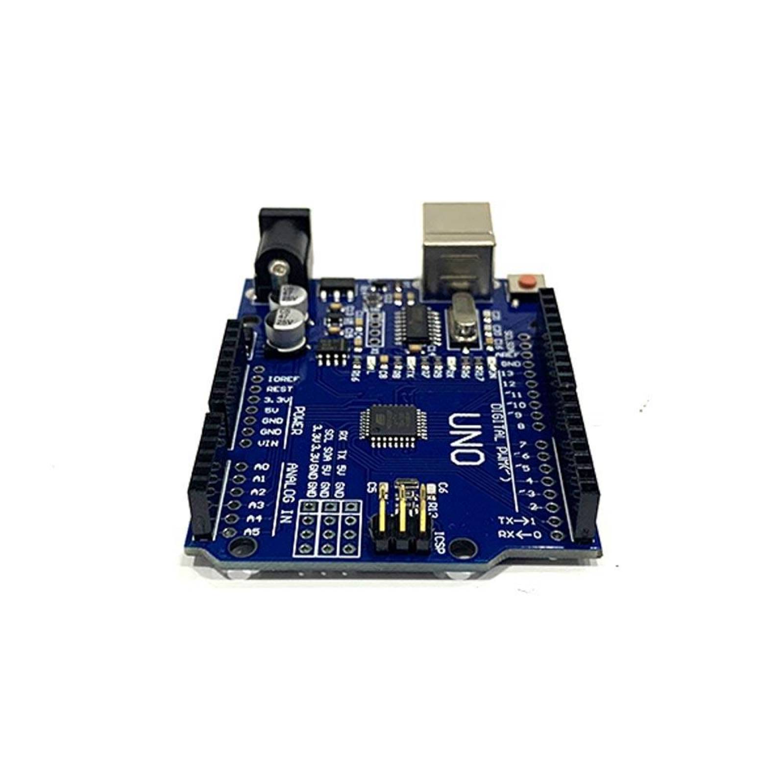 Tarjeta Arduino Uno R3 Azul Smd Compatible Driver Ch340 