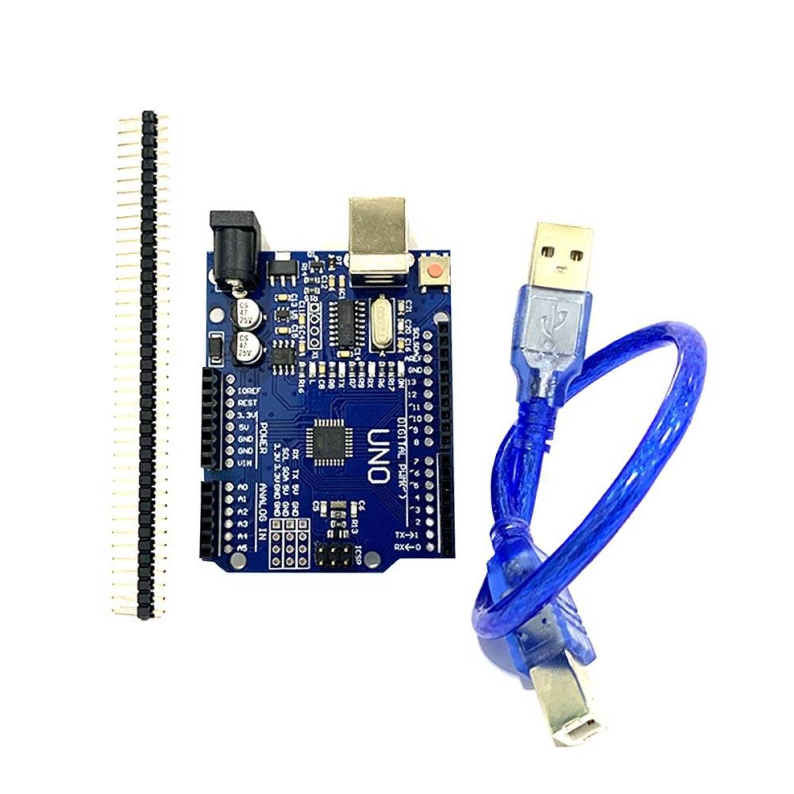 Tarjeta Arduino Uno R3 Azul Smd Compatible Driver Ch340 