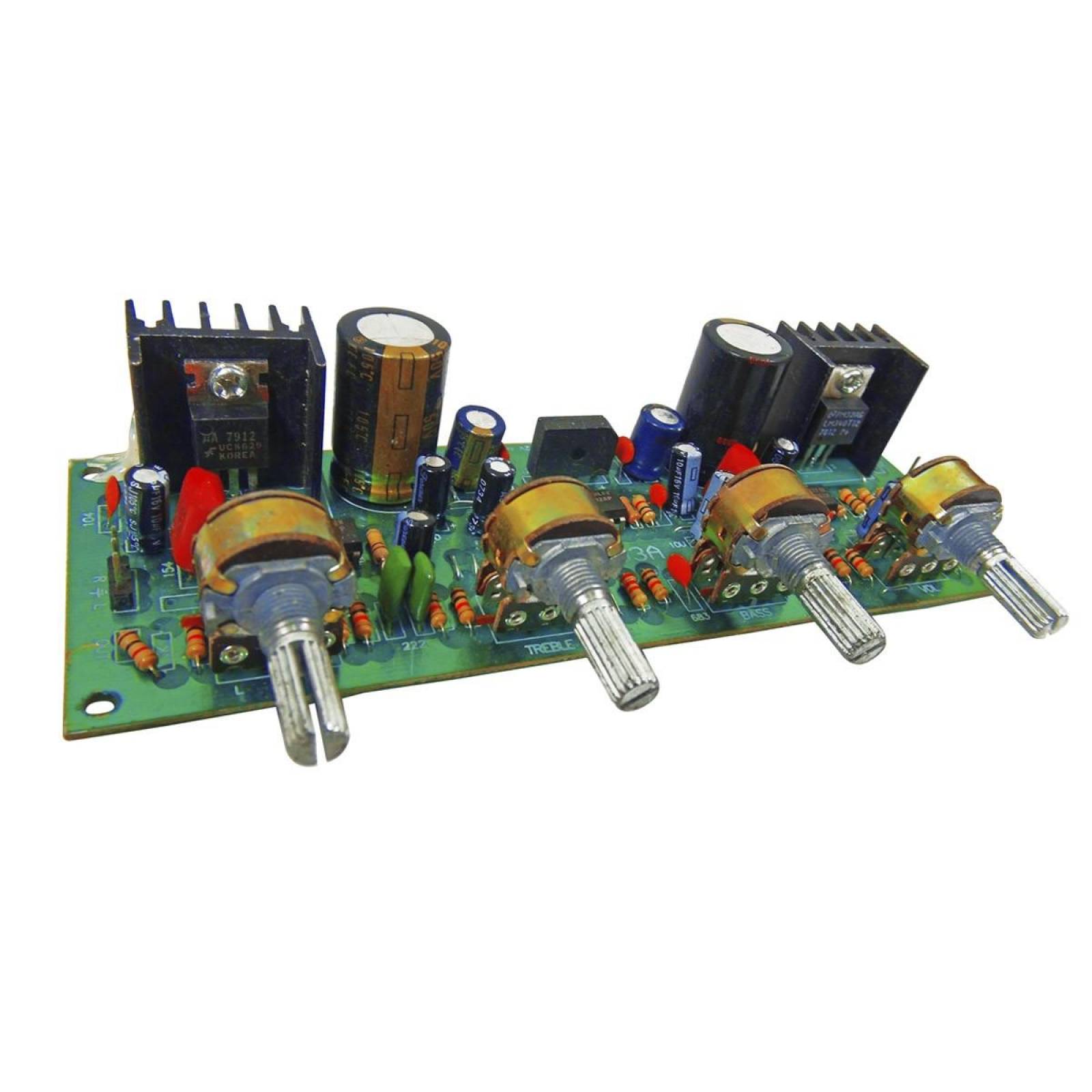 Modulo Pre-Amplificador Con Controles De Tonos Agudos-Graves Balance Y Volumen 24Vca. 