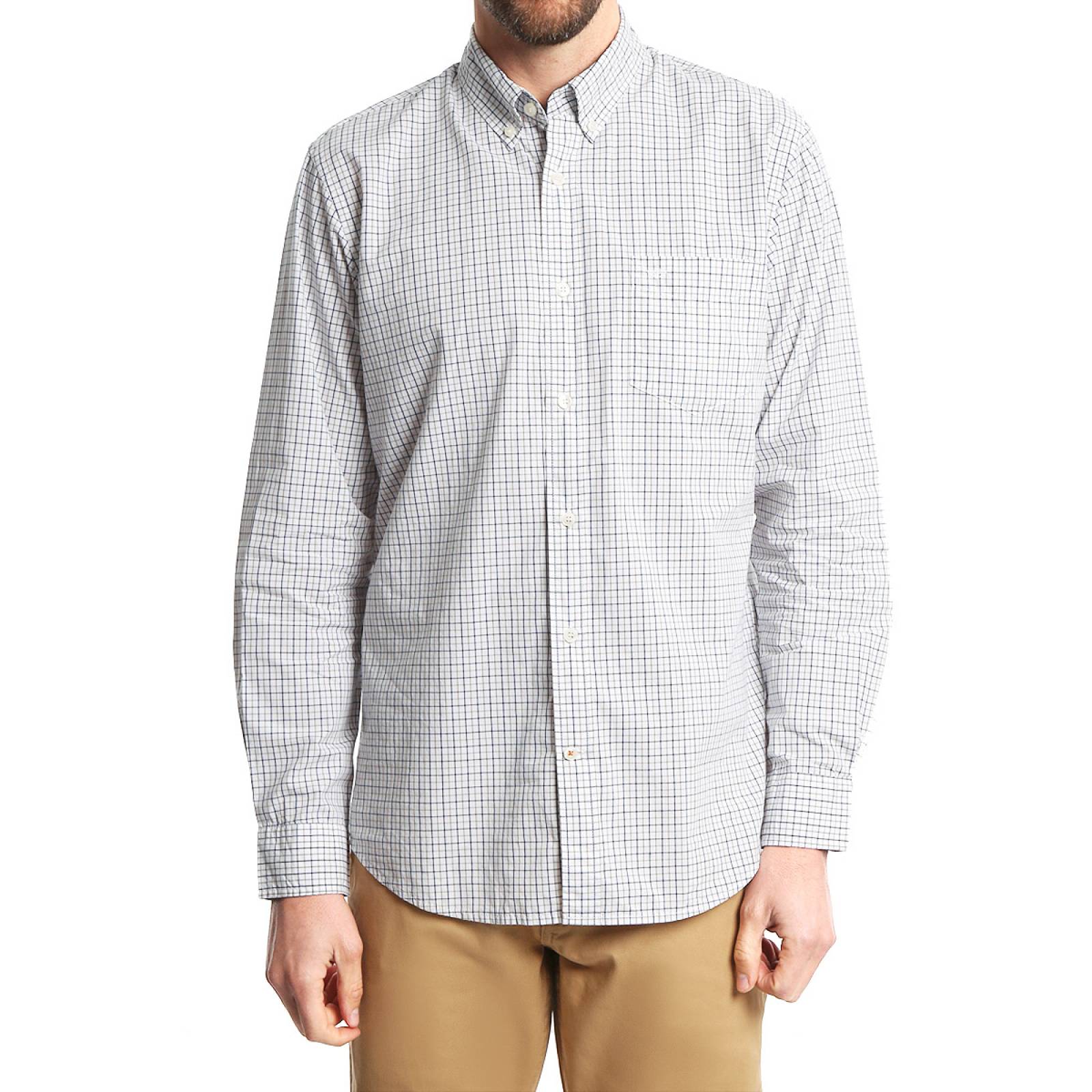 Camisa Eential Poplin Stnd Quinton Timberwolf Plaid para Caballero