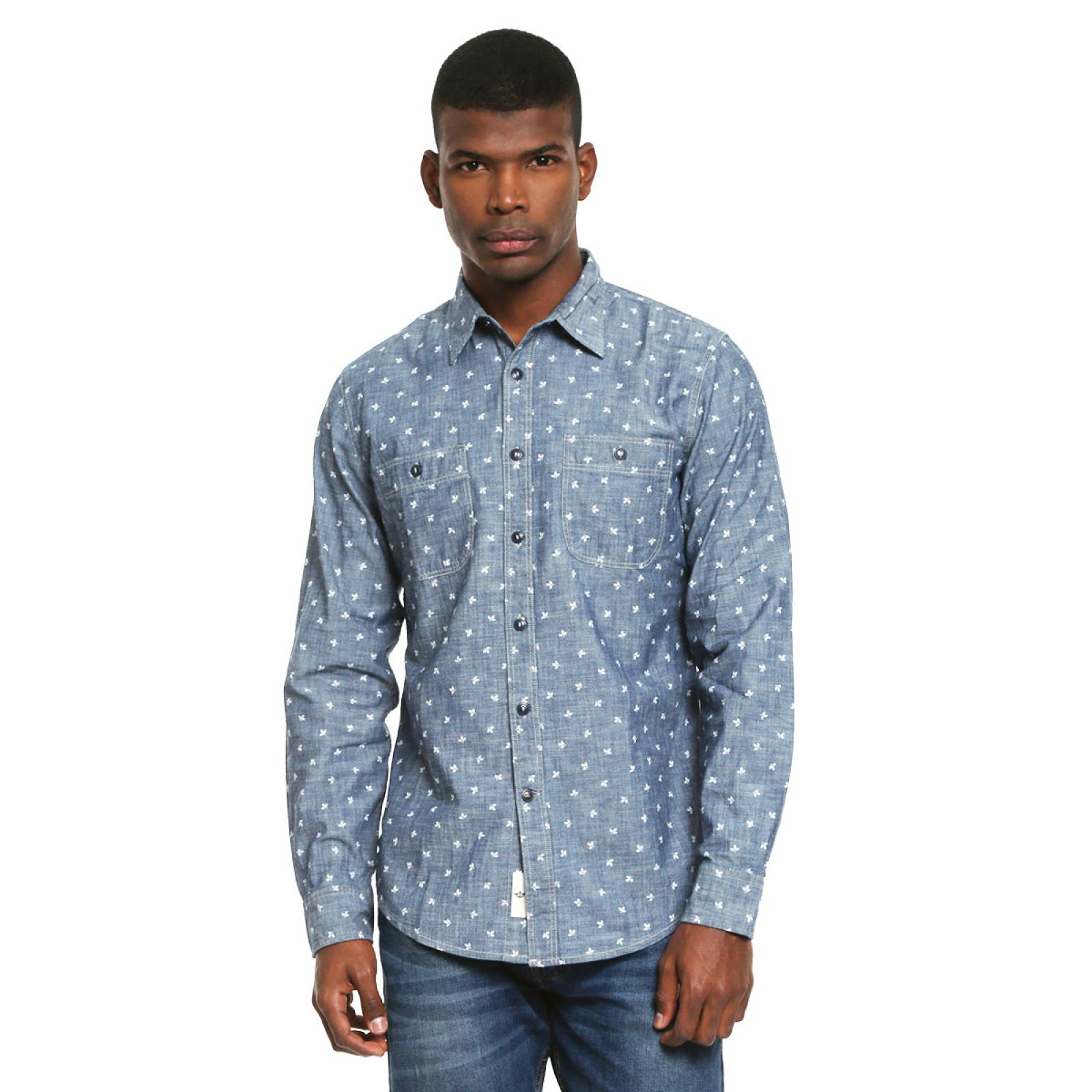 Camisa Caballero Camisa Express Fitted Camisa Chambray Shirt