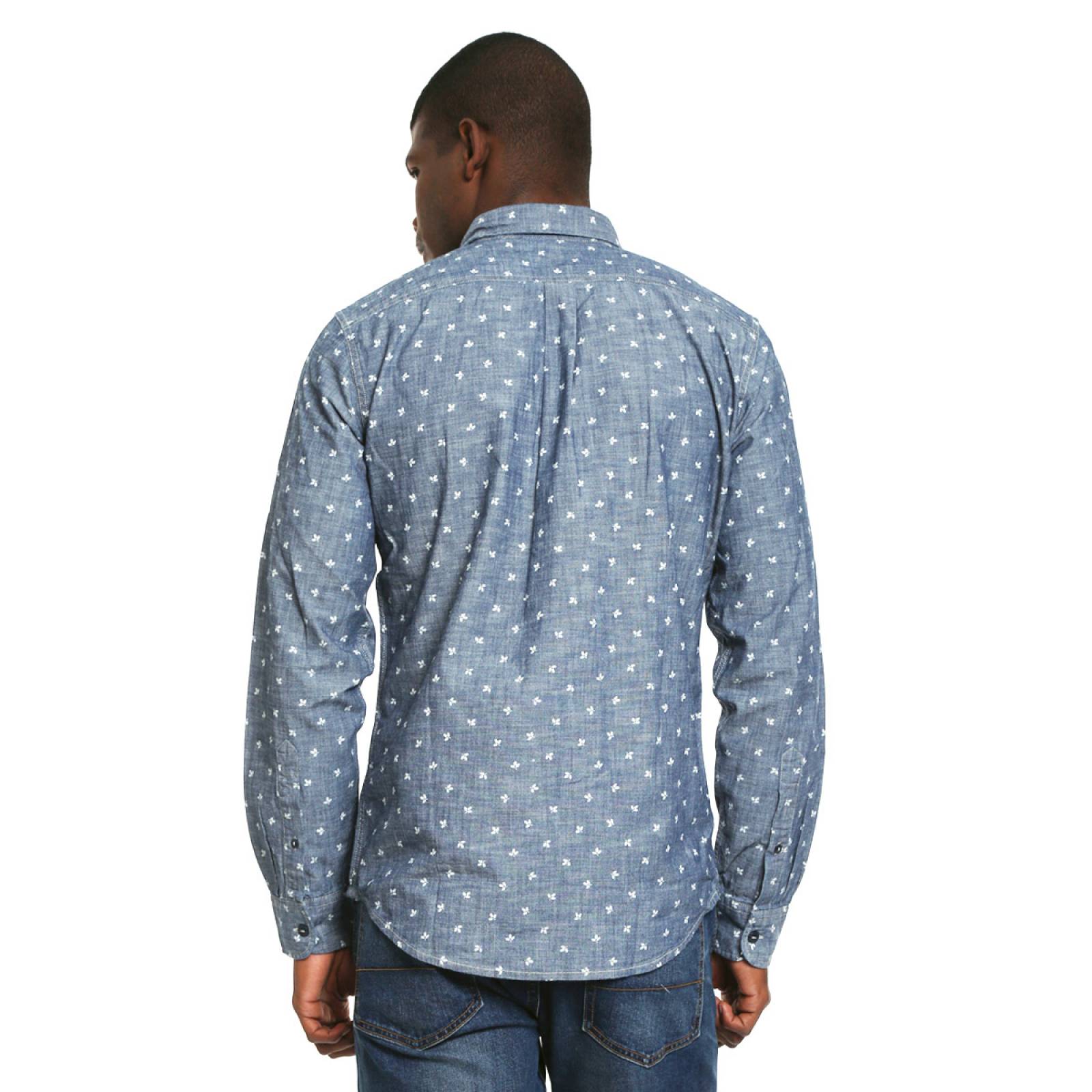 Camisa Chambray Shirt Fitted Apollo Print para Caballero