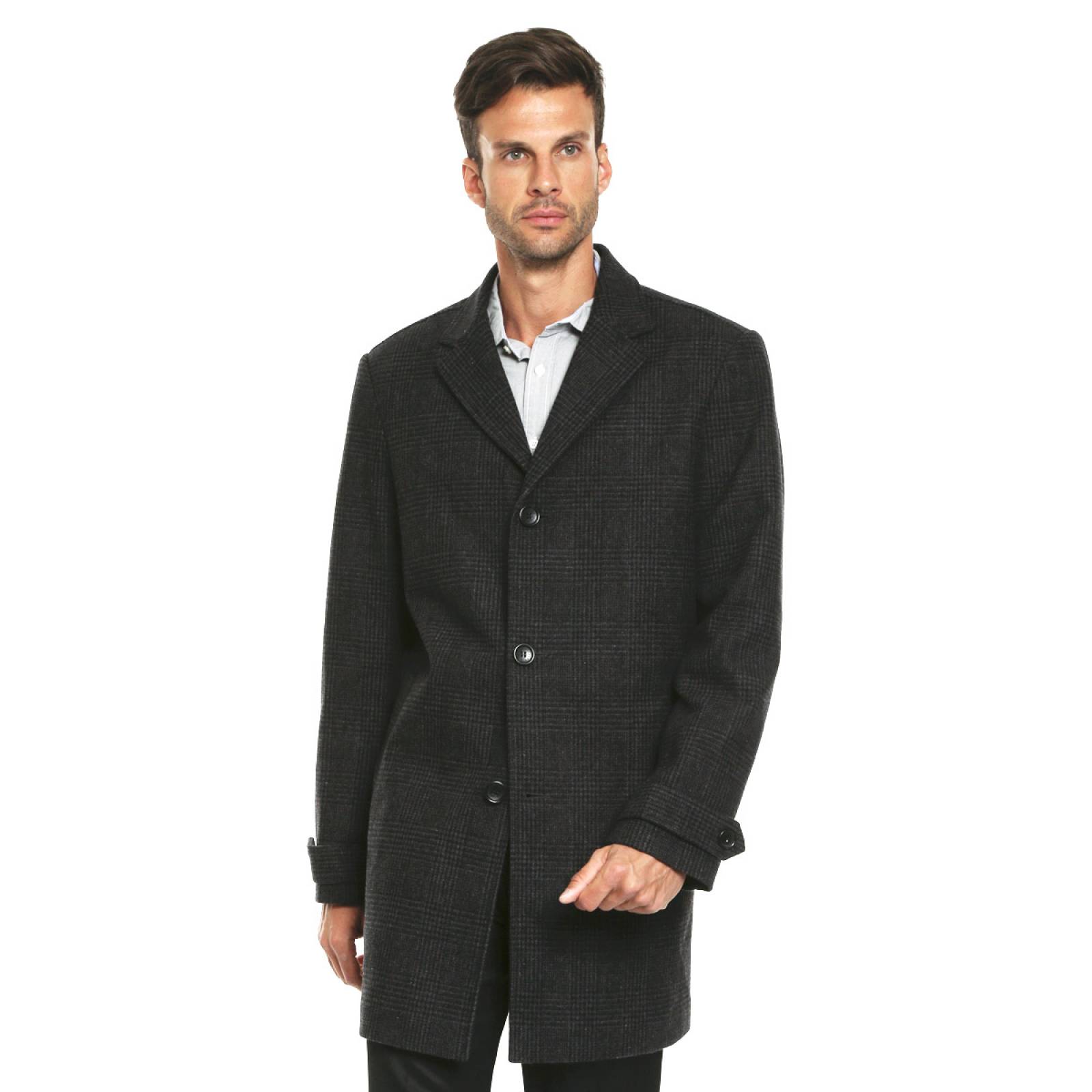 Abrigo Wool Single Breast Glen Plaid para Caballero