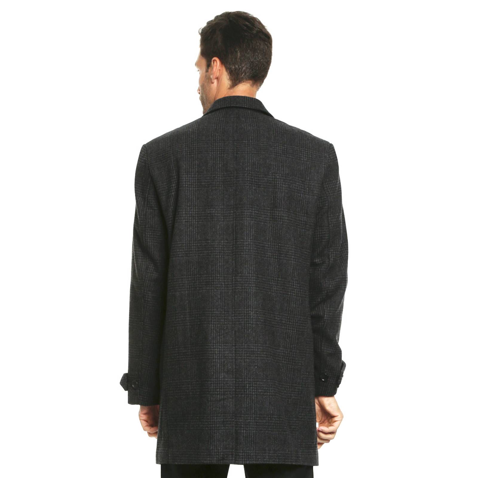 Abrigo Wool Single Breast Glen Plaid para Caballero