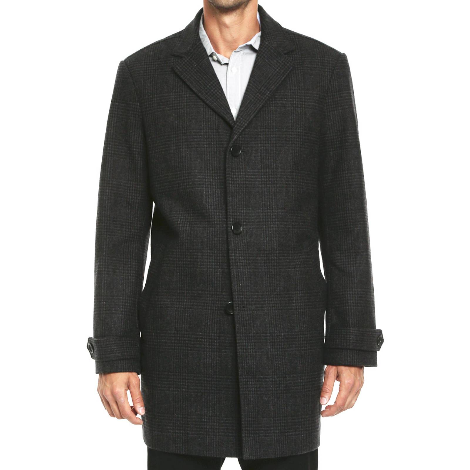 Abrigo Wool Single Breast Glen Plaid para Caballero
