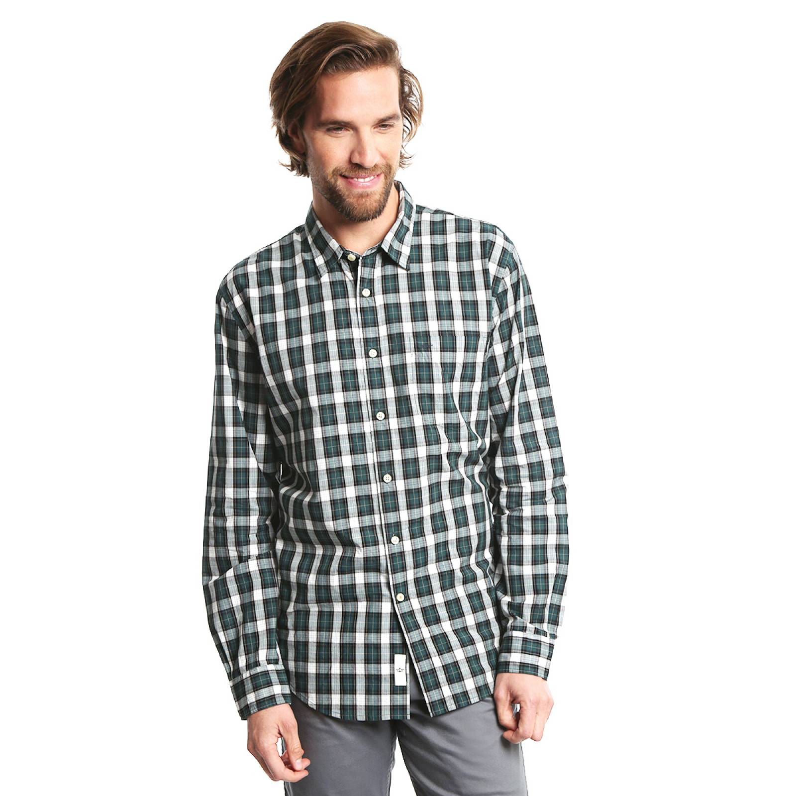 Camisa Laundered Fitted Noel Winter Pine Plaid para Caballero