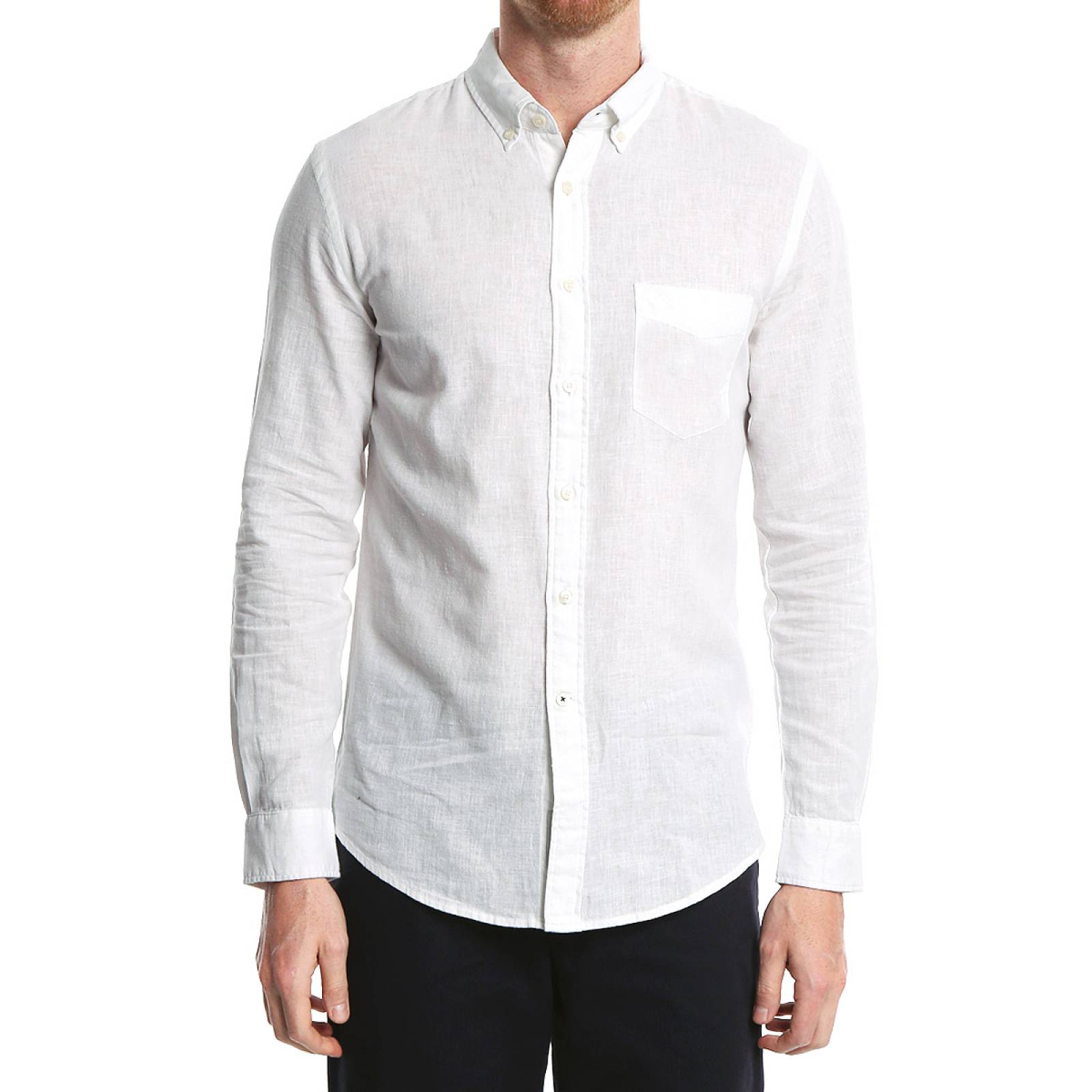Camisa Linen Cotton Sportshirt para Caballero