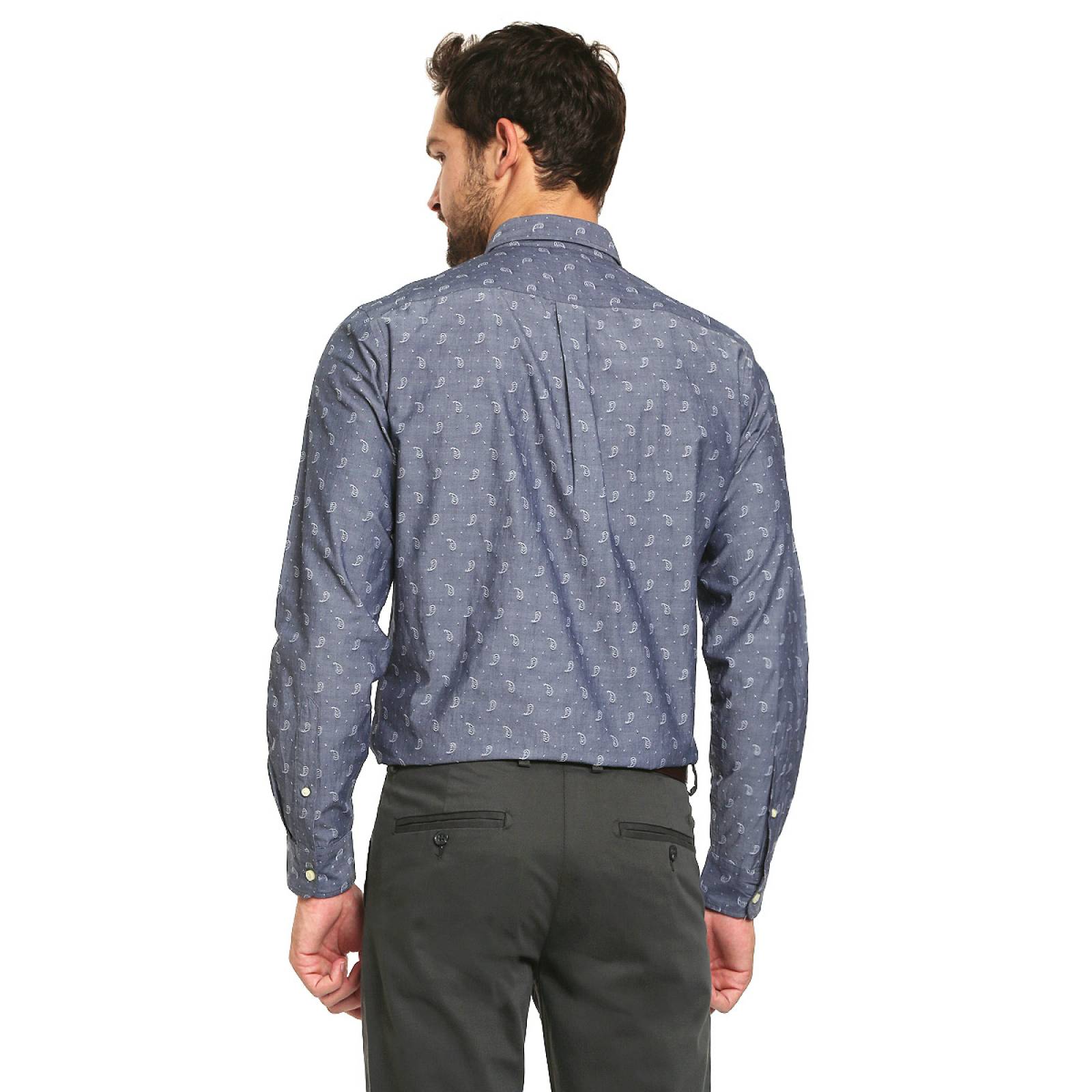 Camisa Azul Marino Paisley para Caballero