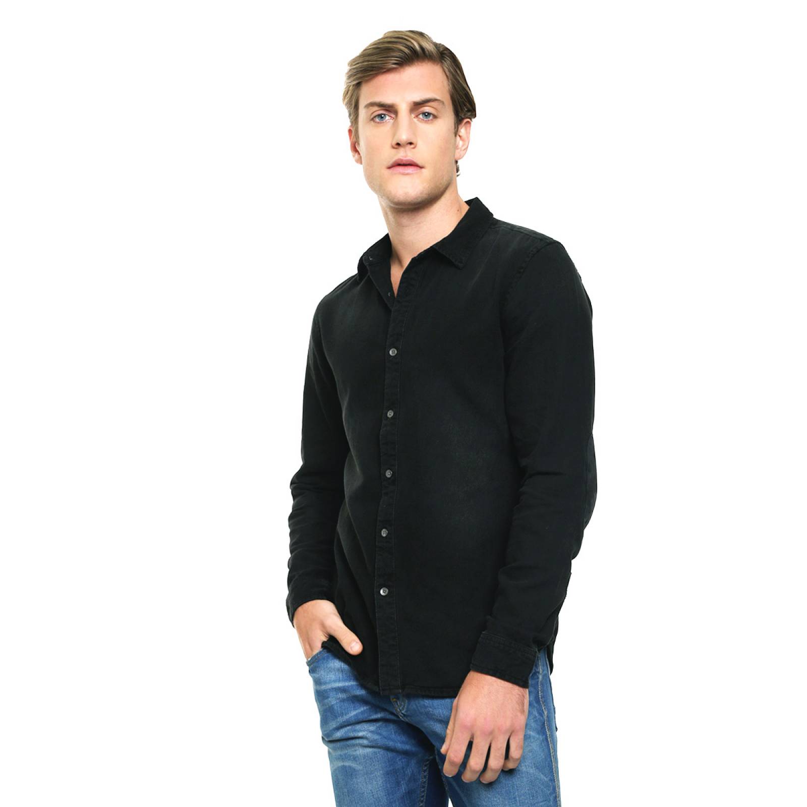 Camisa Slim Fit Denim para Caballero