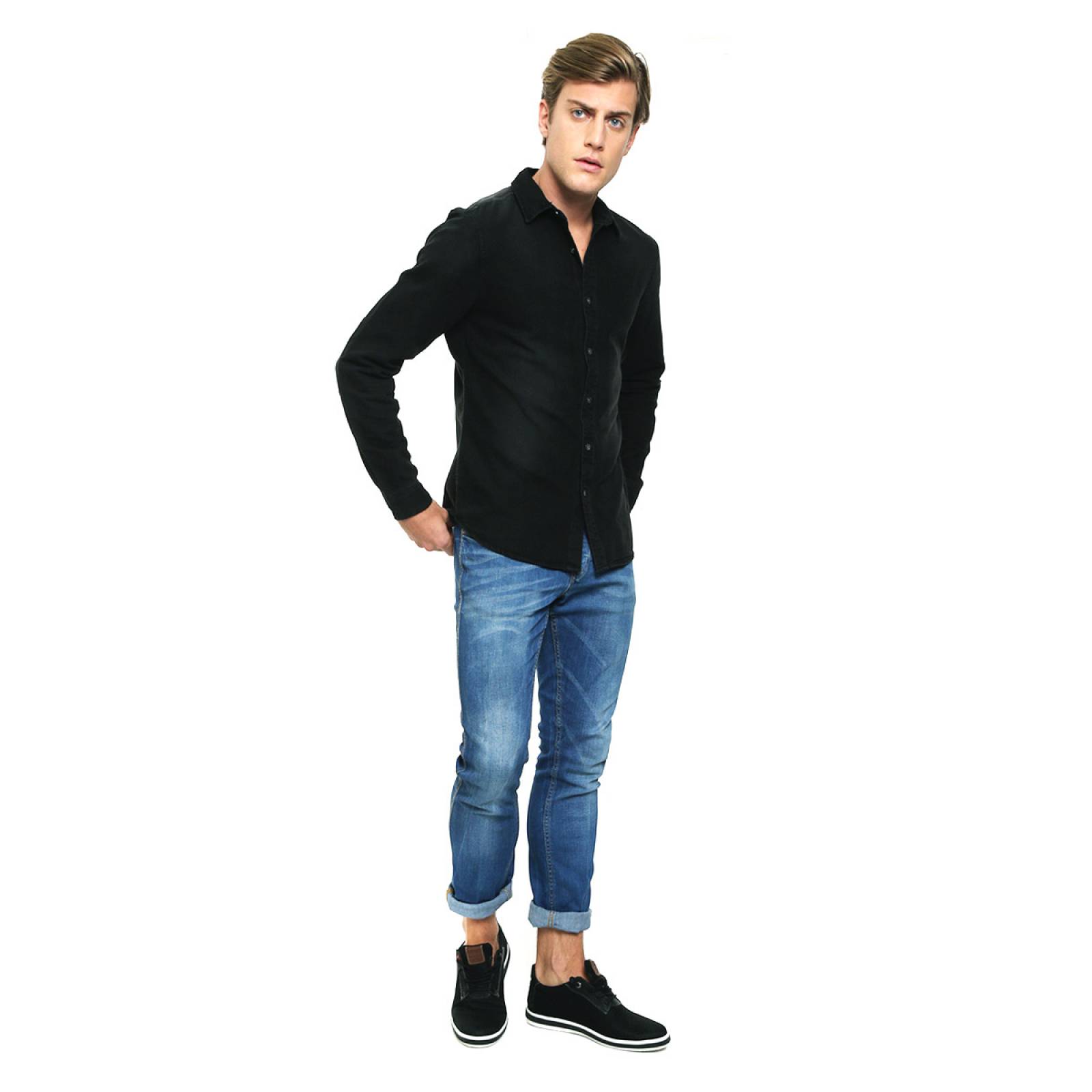 Camisa Slim Fit Denim para Caballero
