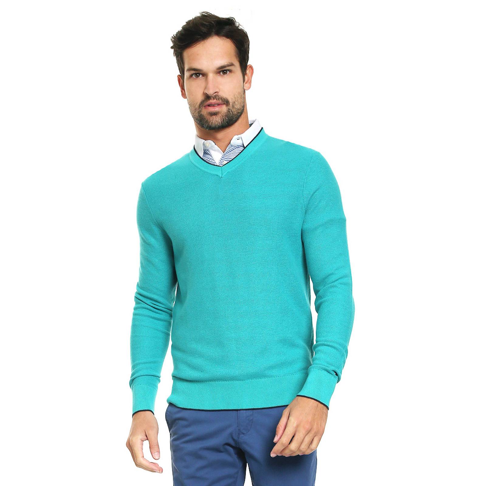 Suéter Thomas Tipped V Neck para Caballero