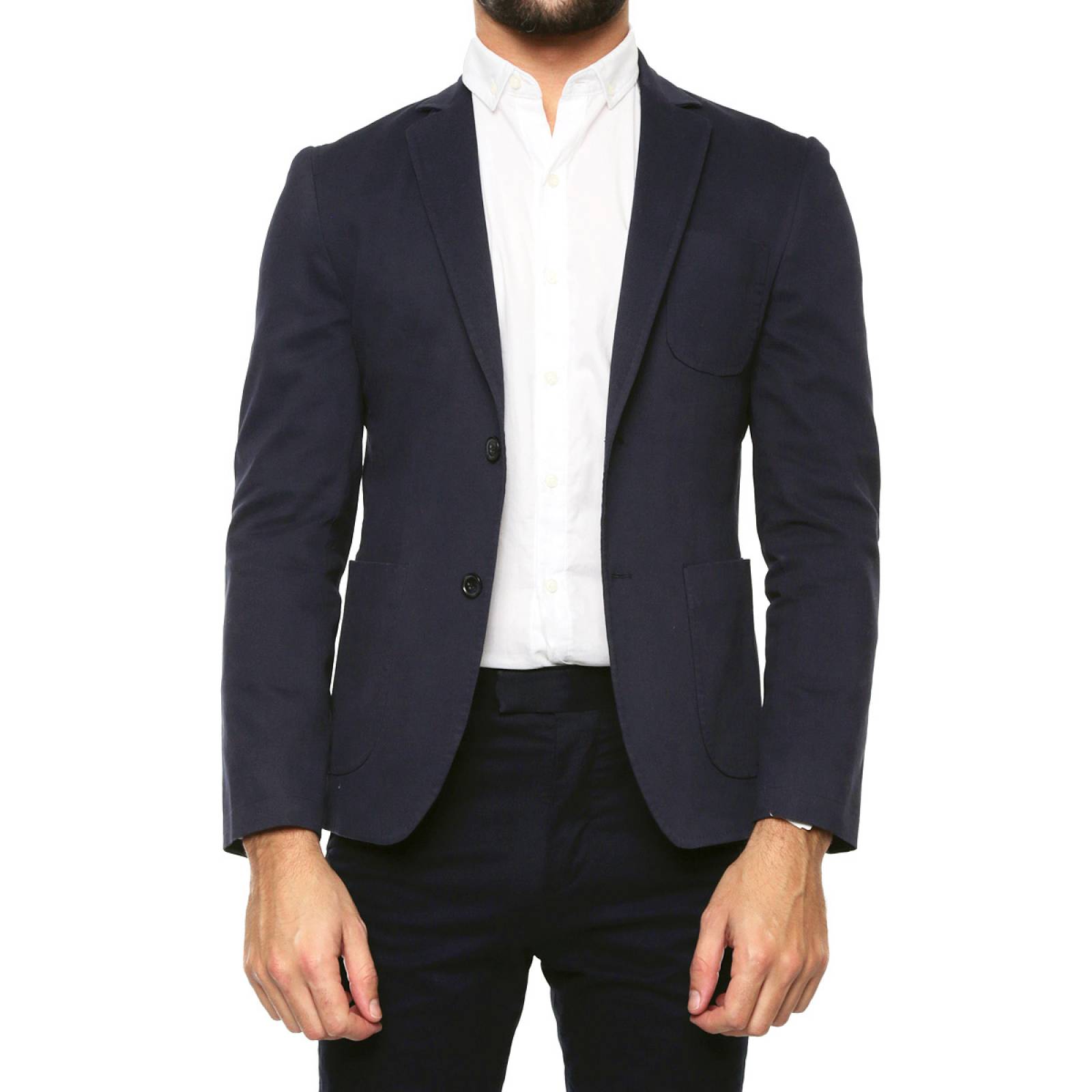 Saco Liso Marino para Caballero