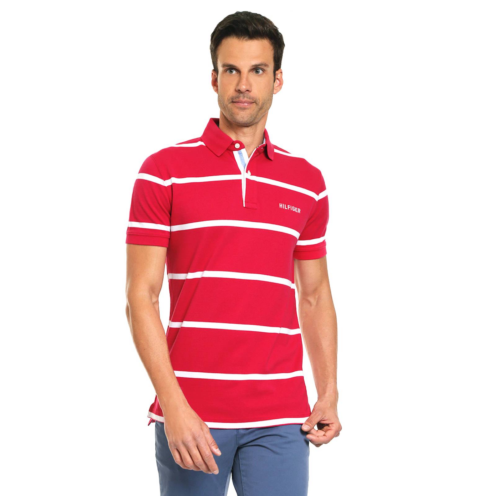 Polo Tommy Hilfiger a Rayas para Caballero