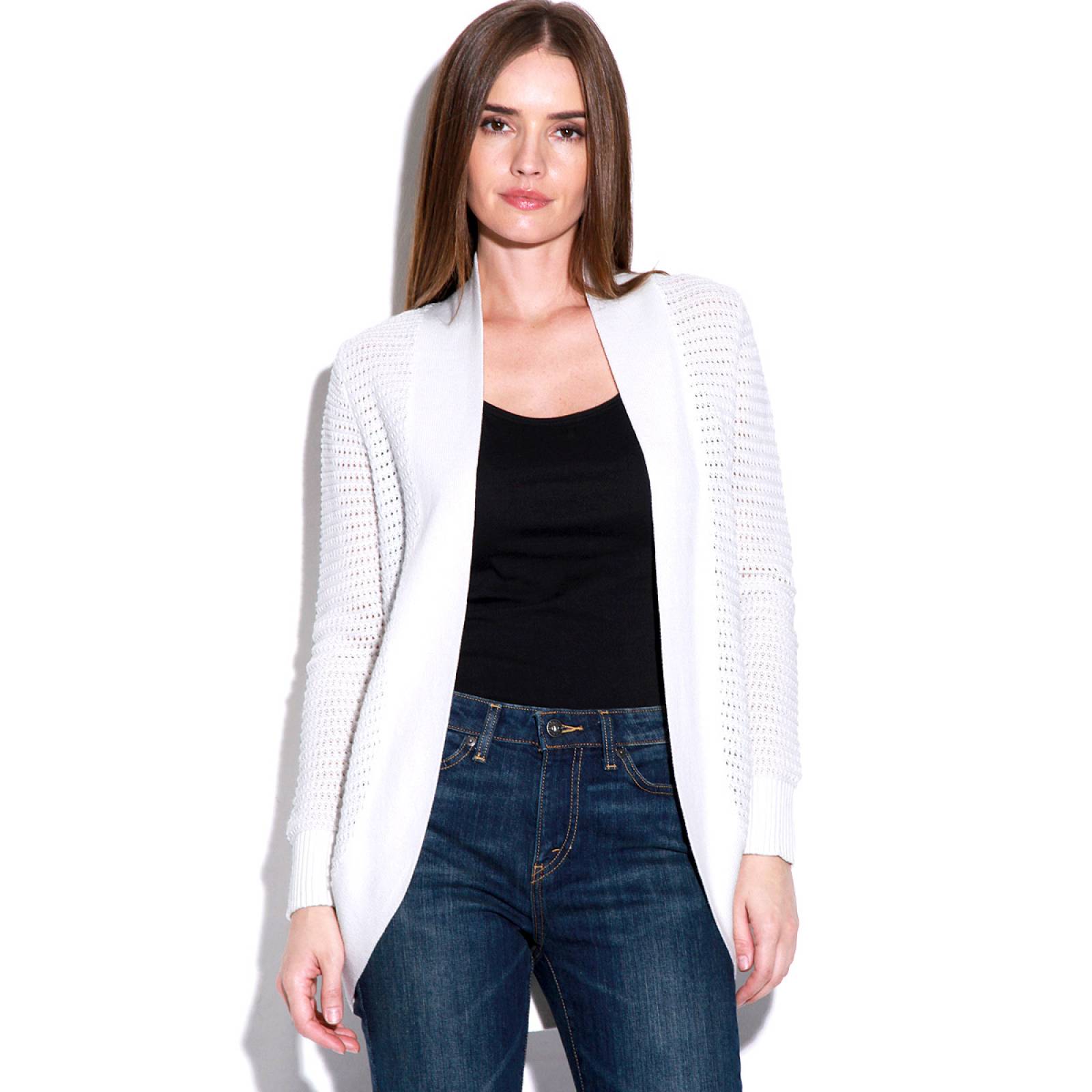 Suéter Abierto Blanco para Dama