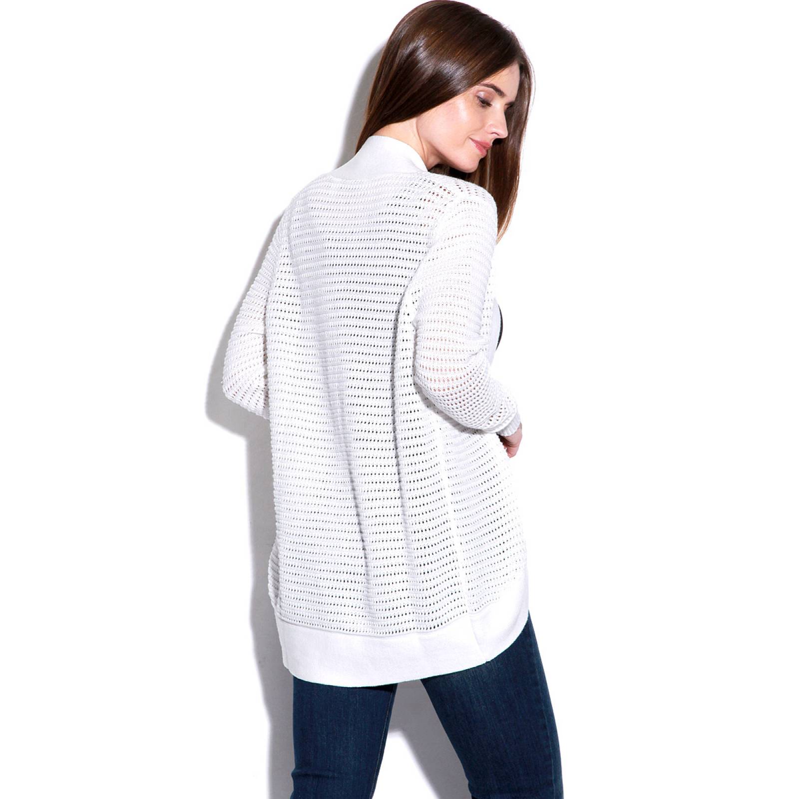 Suéter Abierto Blanco para Dama