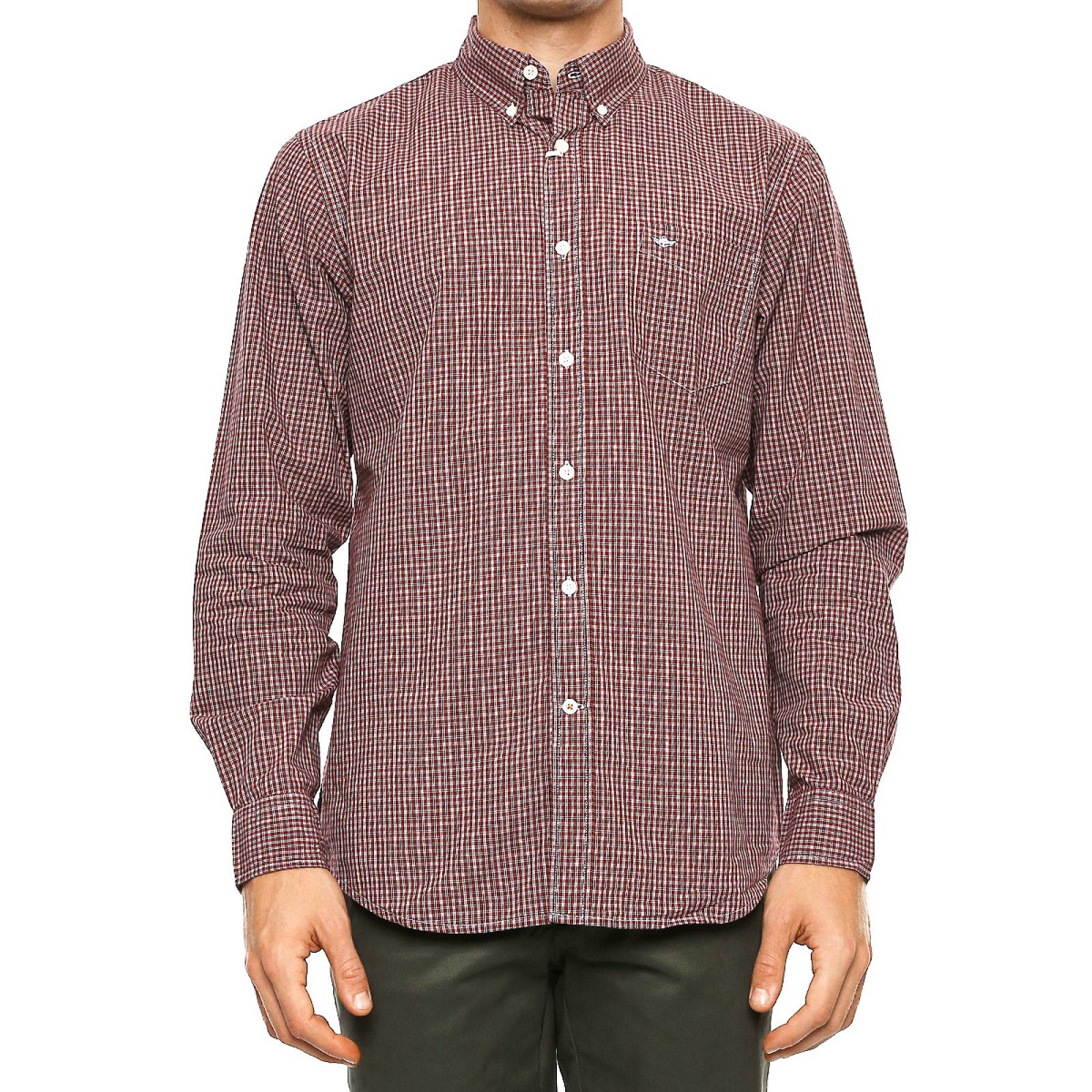 Camisa Vino A Cuadros para Caballero