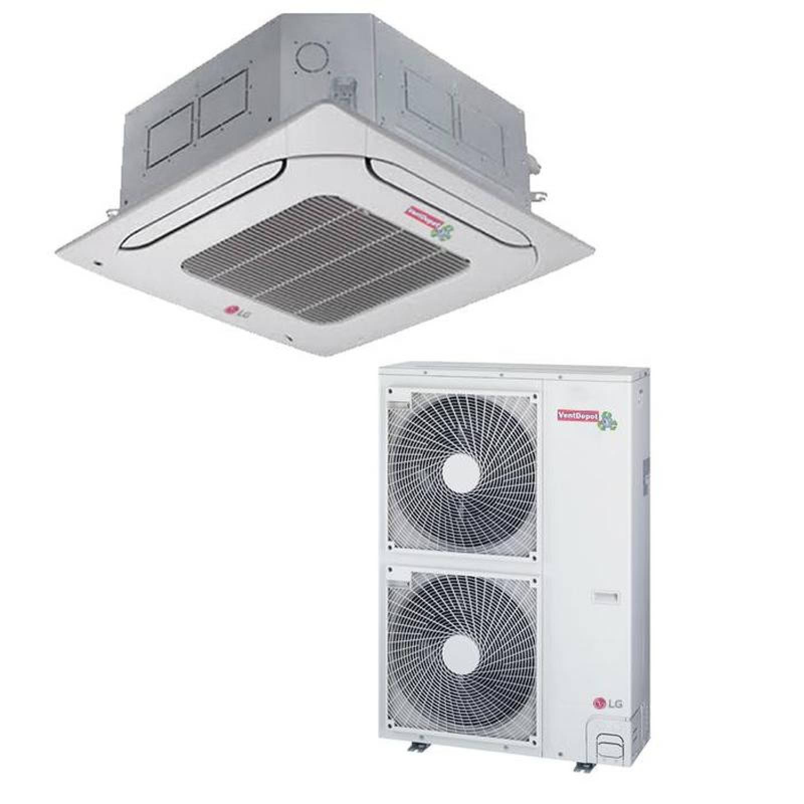 Unidad de Aire Tipo Cassette MXCKA-001-1 54000BTUs 4,5Ton R-410A 18,0 SEER 2,91 EER Sólo Frío 220V 1F 60Hz PackUnity