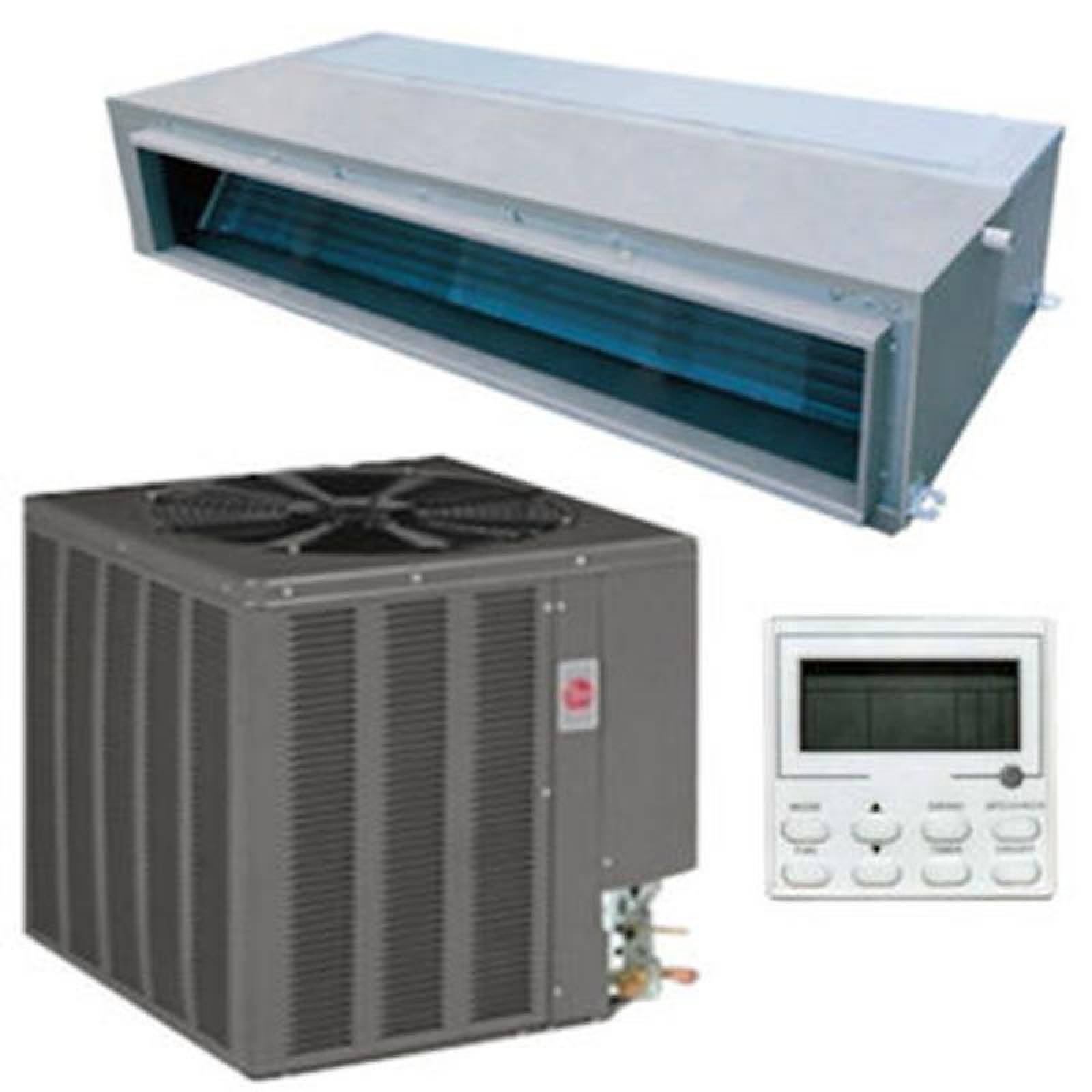 Aire Acondicionado Fan Coil Plafon MXBLI-001-2 24000BTU2TR410ASolo Frío220V1F60Hz11EERc Condensadora y control BlueCoil