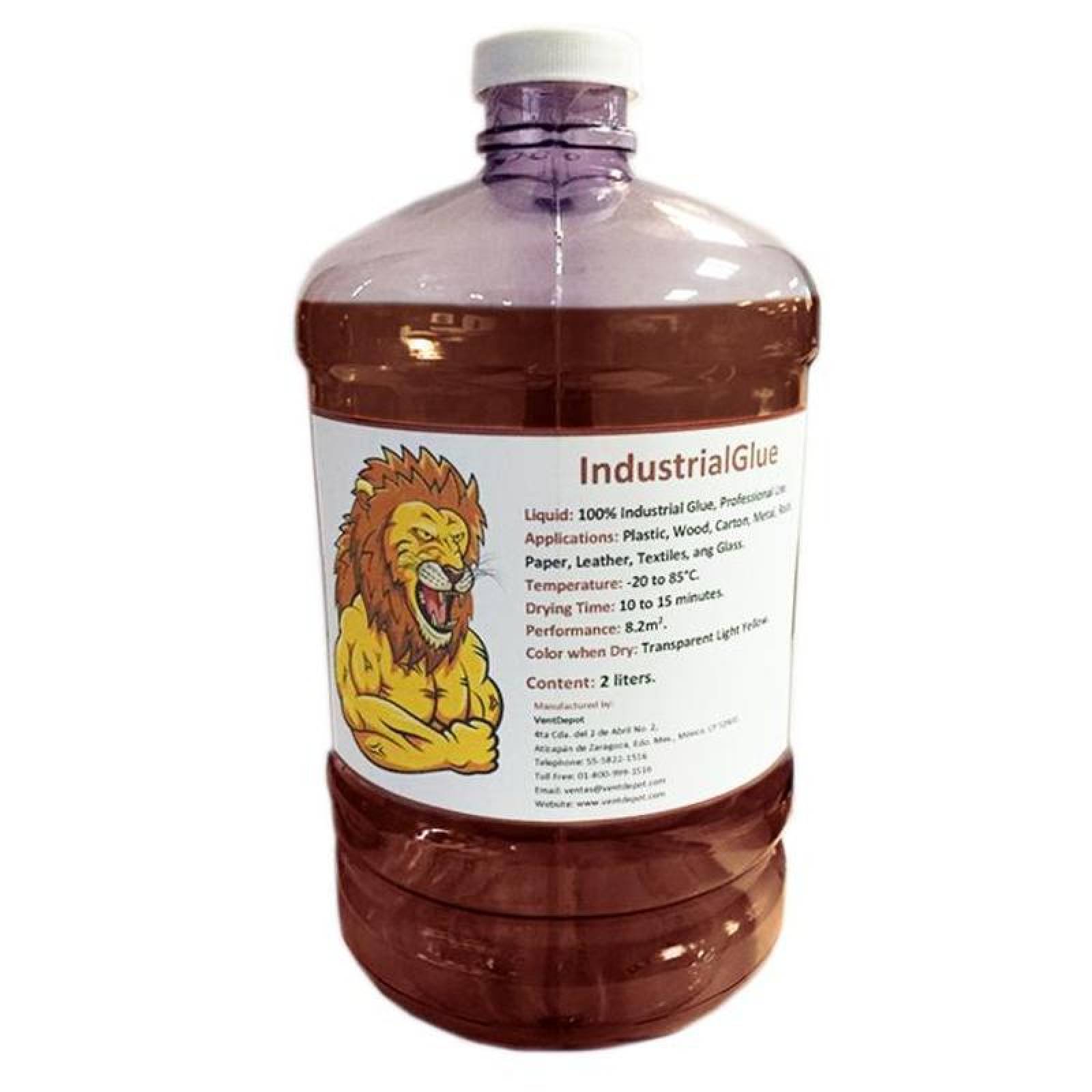 Pegamento para Materiales de Hule MXGLU-005-2 2 Litros Rendimiento 3,5 metros cuadrados Secado 10 a 15 min, Envase Plástico, IndustrialGlue