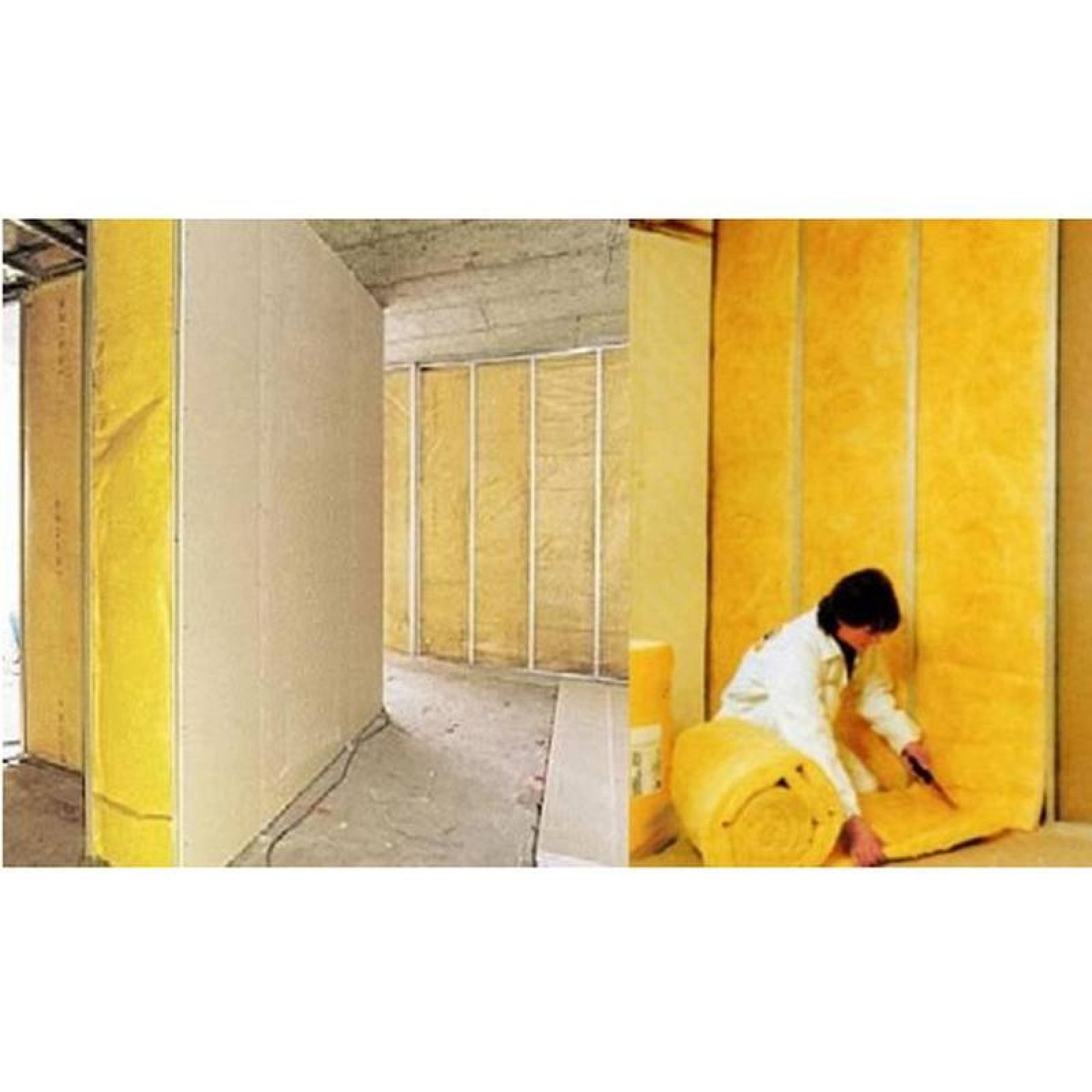 Fibra de Vidrio Aislamiento Térmico, MXLGS-002-13, Espesor 2", Ancho 24", Largo 15.24m, 50C a 300C, Densidad 14Kg/m³, Color Amarillo., RollGlass