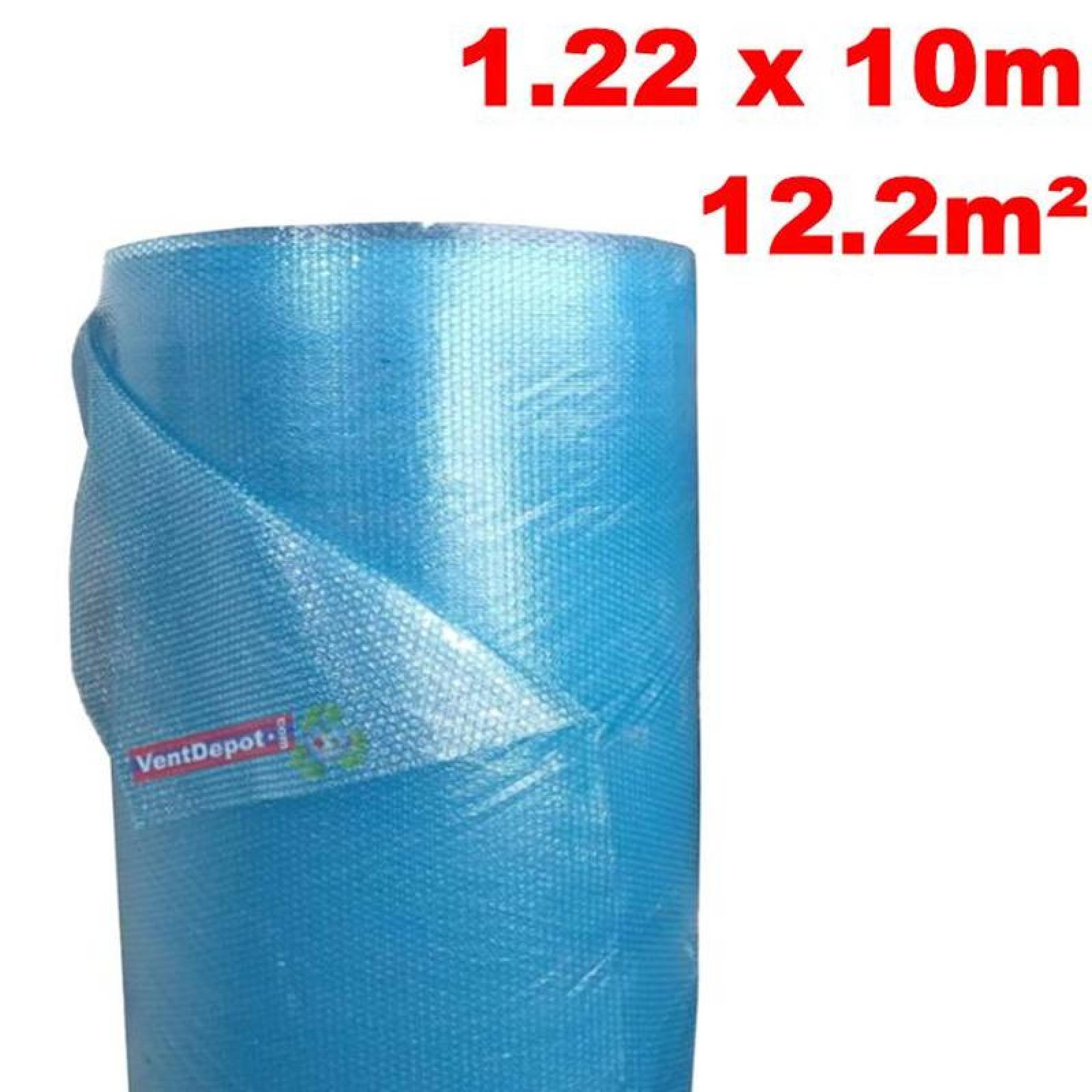 Protector de Burbuja para Empaque, MXBBP-003-3, 1.22m x 10m, Espesor 5mm, Polietileno 0.1mm, Burbuja 3/16mm, Azul., BubblePack