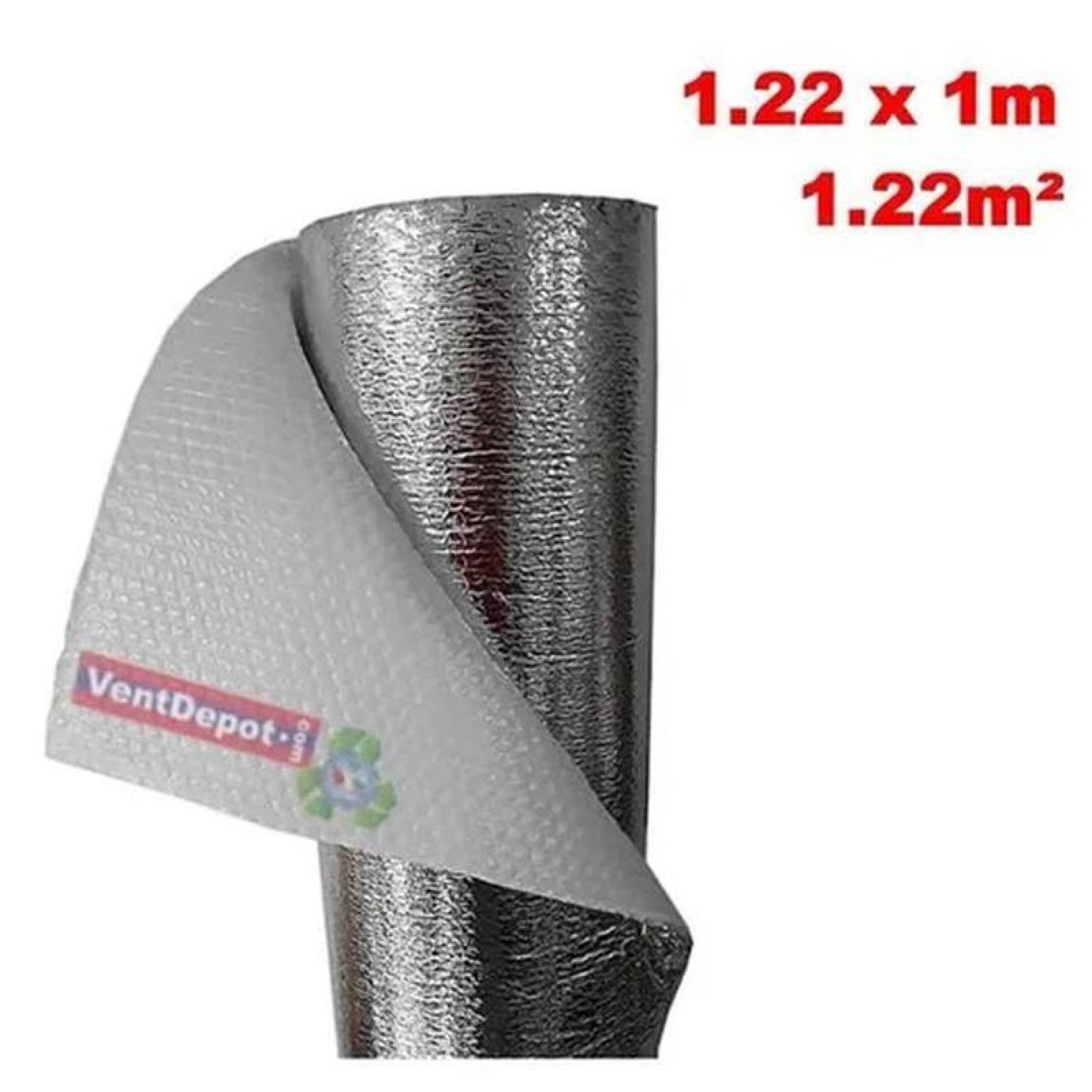 Aislamiento Térmico Reflectivo, MXBLG-001-2, 1.22x1m, 3mm, -51 a 82C, Metalizado 0.1mm, Micro Celdas 3mm, Metalizado 0.1mm, Burbuja 3/16 ó 4.7mm, Polietileno 0.1mm., BubbleLight
