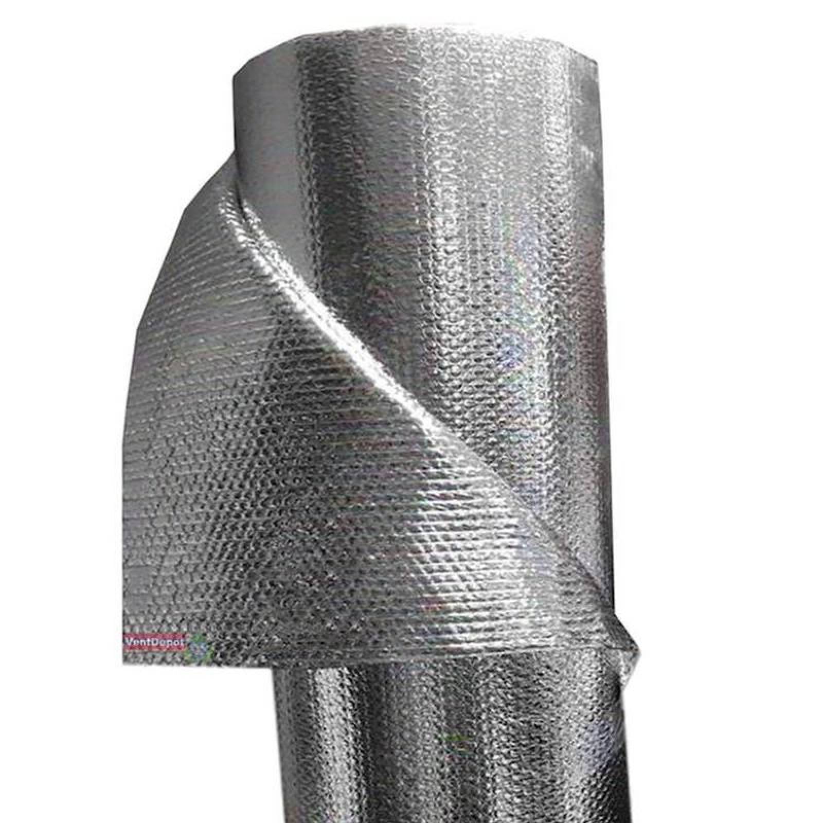 Aislante de Calor Casero, MXBLH-002-2, 1.22x5m, 3mm, -51 a 82C, Metalizado 0.1mm, Micro Celdas 3mm, Metalizado 0.1mm, Burbuja 3/16mm, Metalizado., BubbleTherm