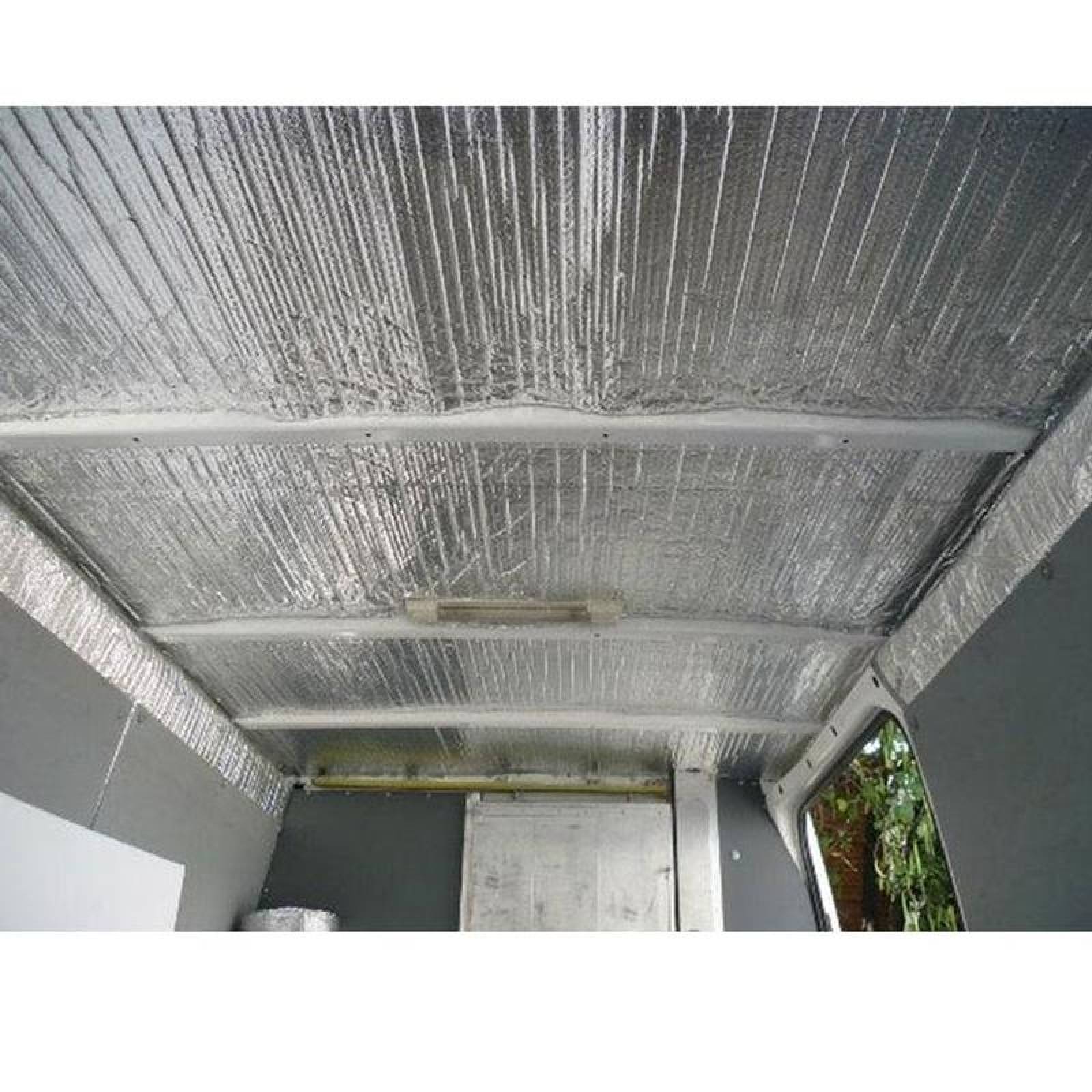 Aislante Termico para Techos, MXFOI-001-17, Inflamabilidad menor 5%, 60mx1.25m, 75m², 2 capas 1 Metalizada, 1 Kraft., AlumFoil